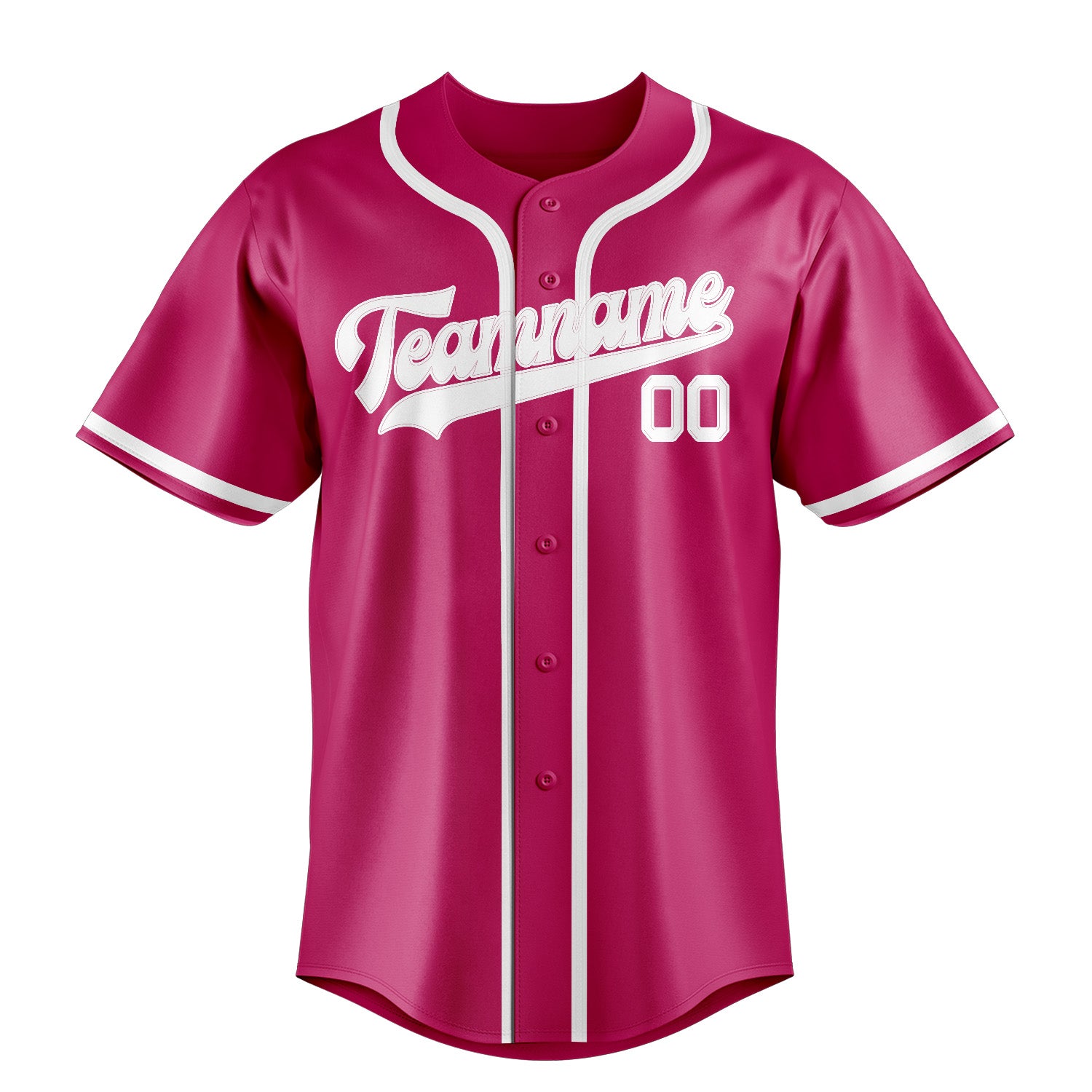 Benutzerdefiniertes Professionelles Rosarot Weiß Baseballtrikot
