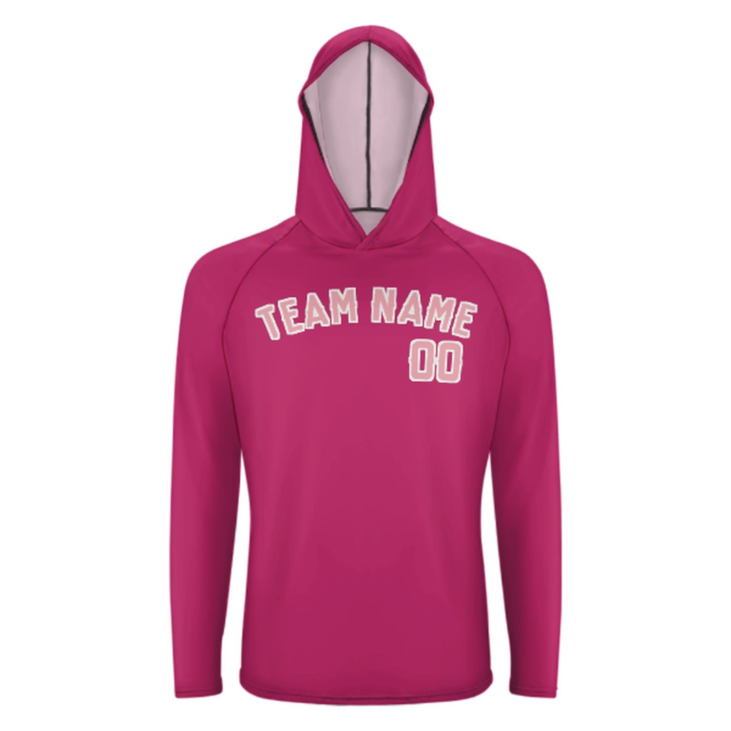 Maßgeschneidertes Rosarot Rosa UV-Hoodie