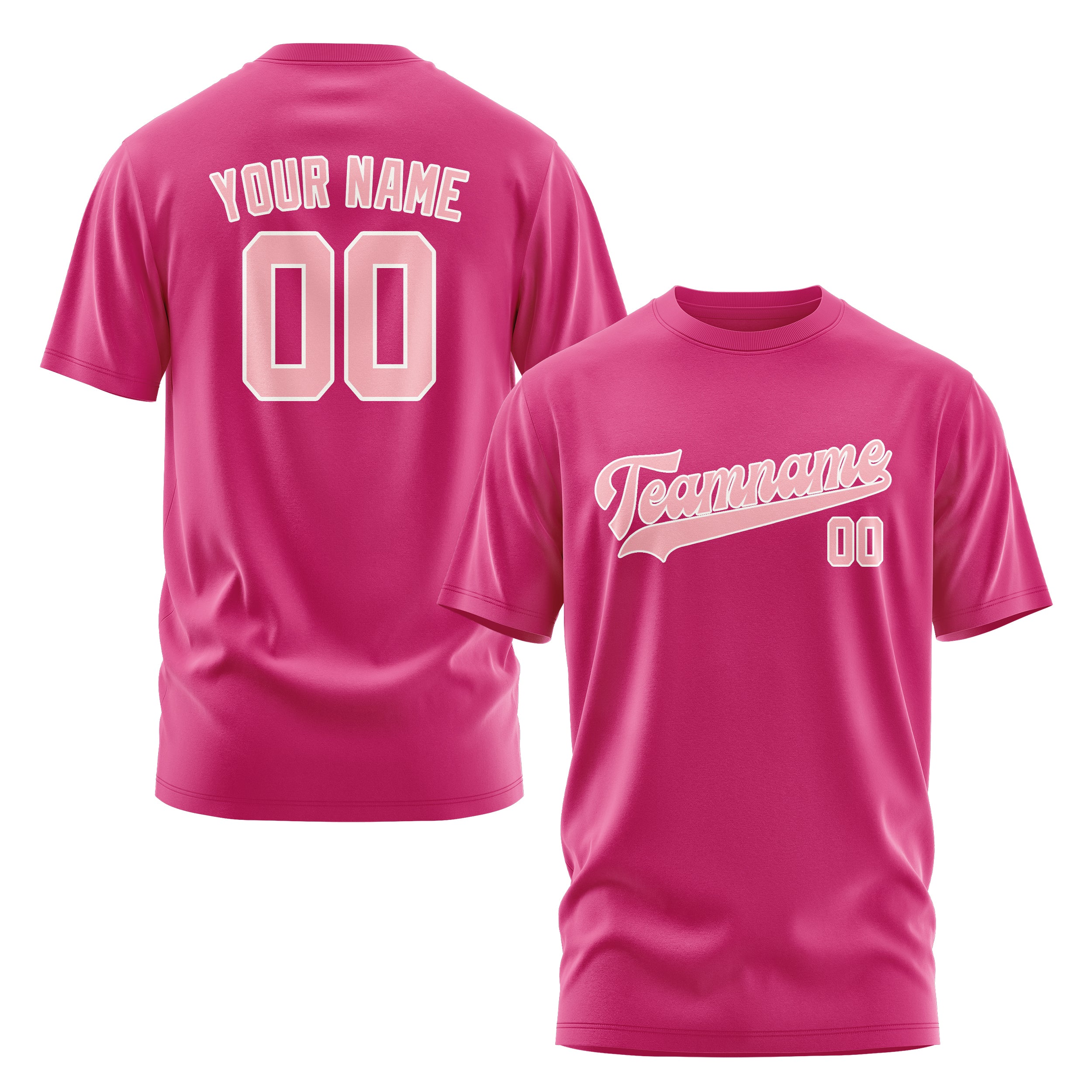 Maßgeschneidertes Rosarot Rosa T-Shirt