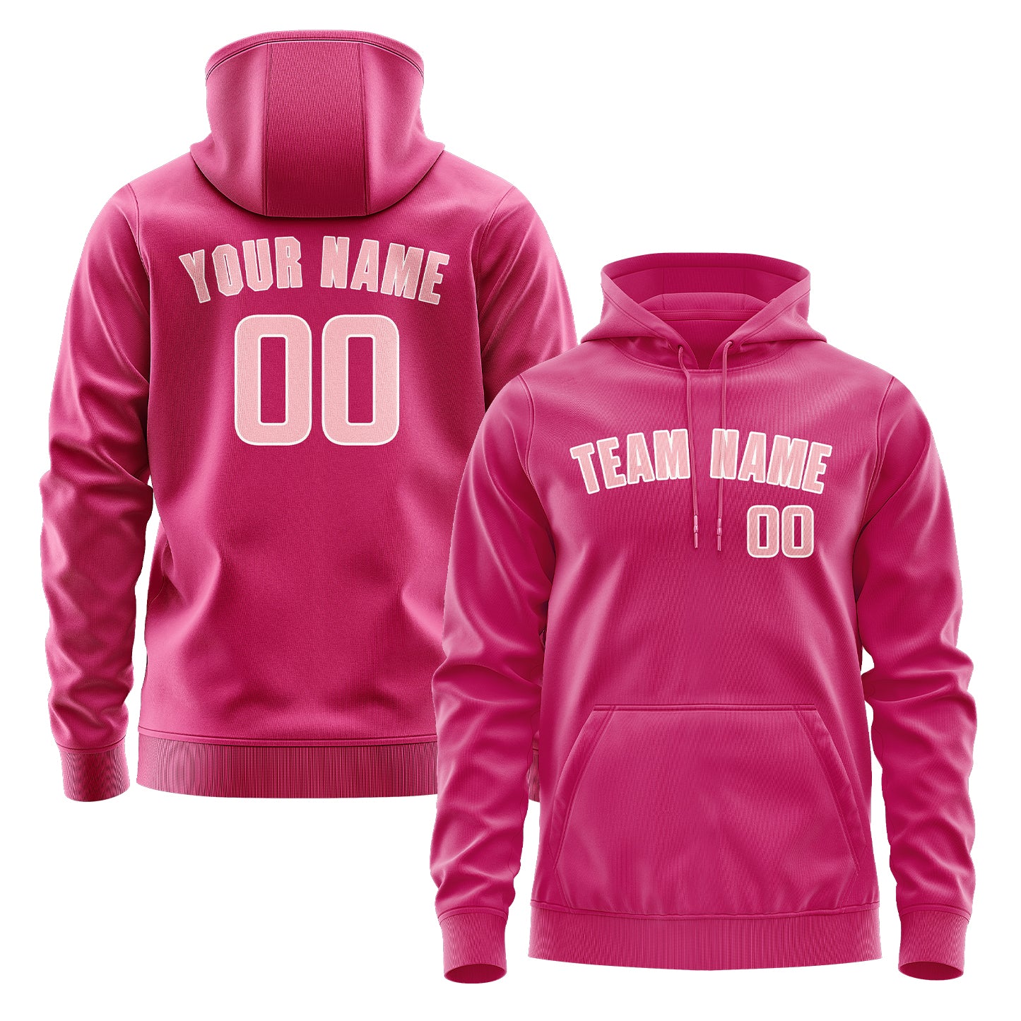Maßgeschneidertes Rosarot Rosa Hoodie