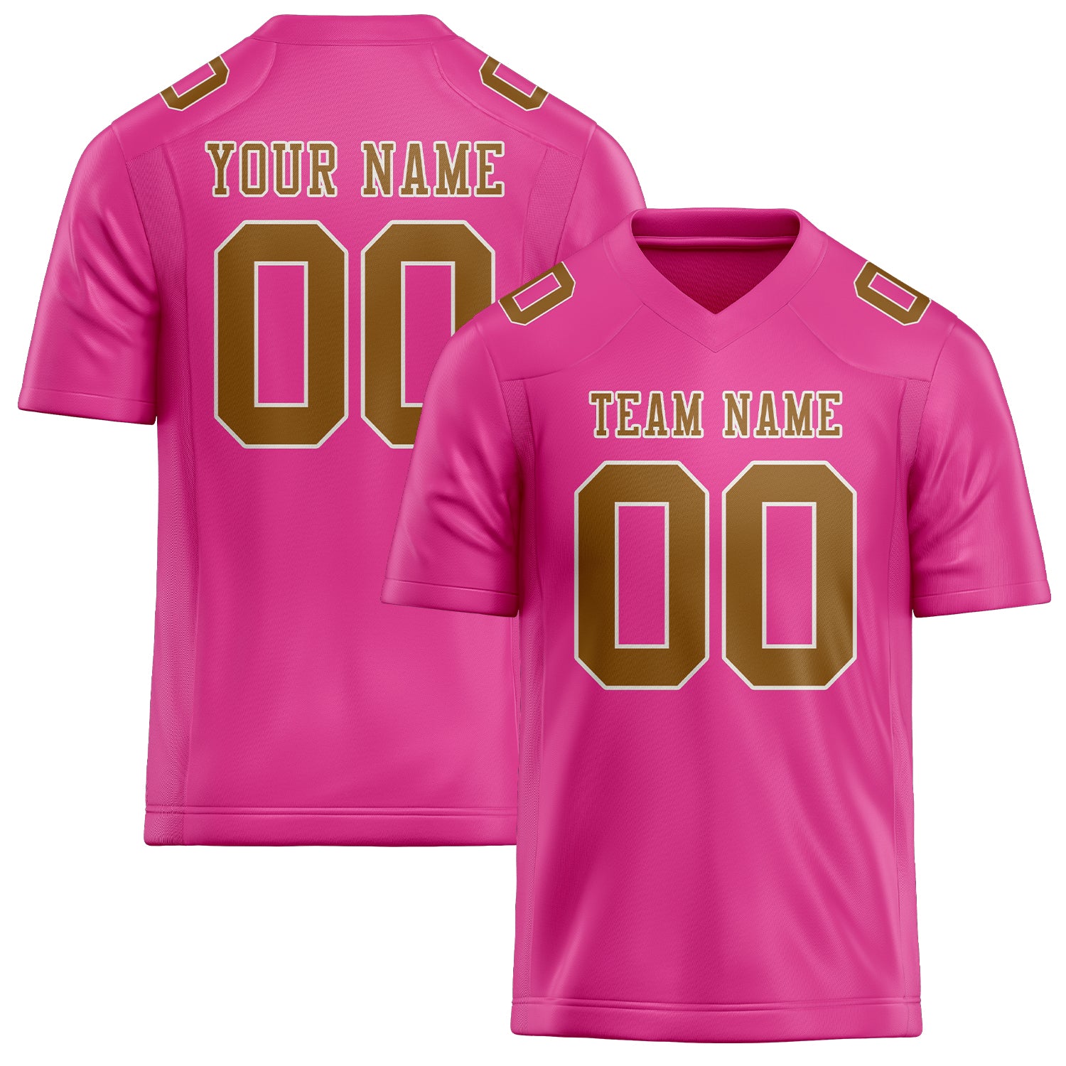 Maßgeschneidertes Professionelles Rosarot Khaki Rugbytrikot