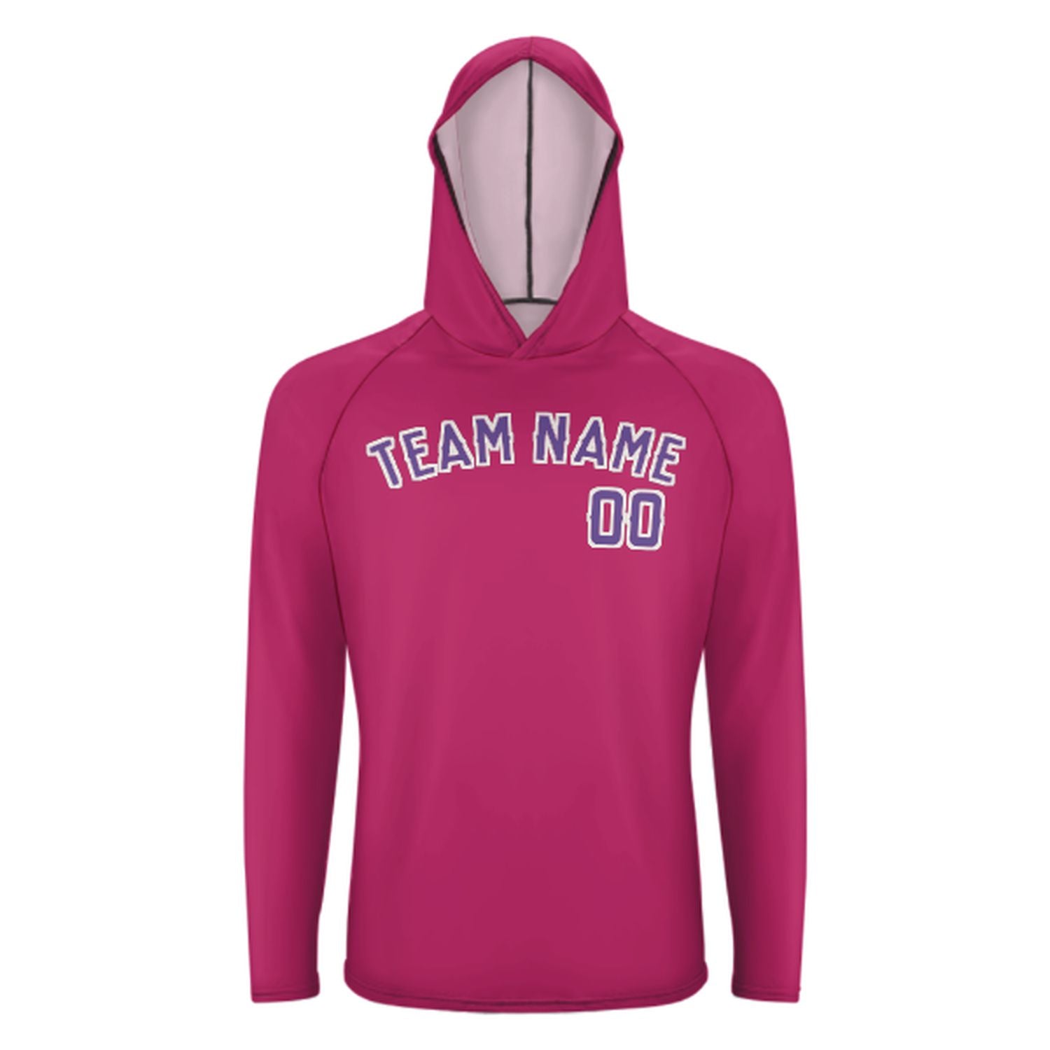 Maßgeschneidertes Rosarot Lavendel UV-Hoodie