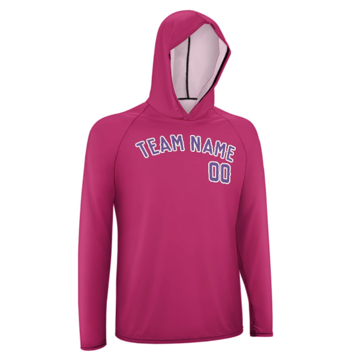 Maßgeschneidertes Rosarot Lavendel UV-Hoodie