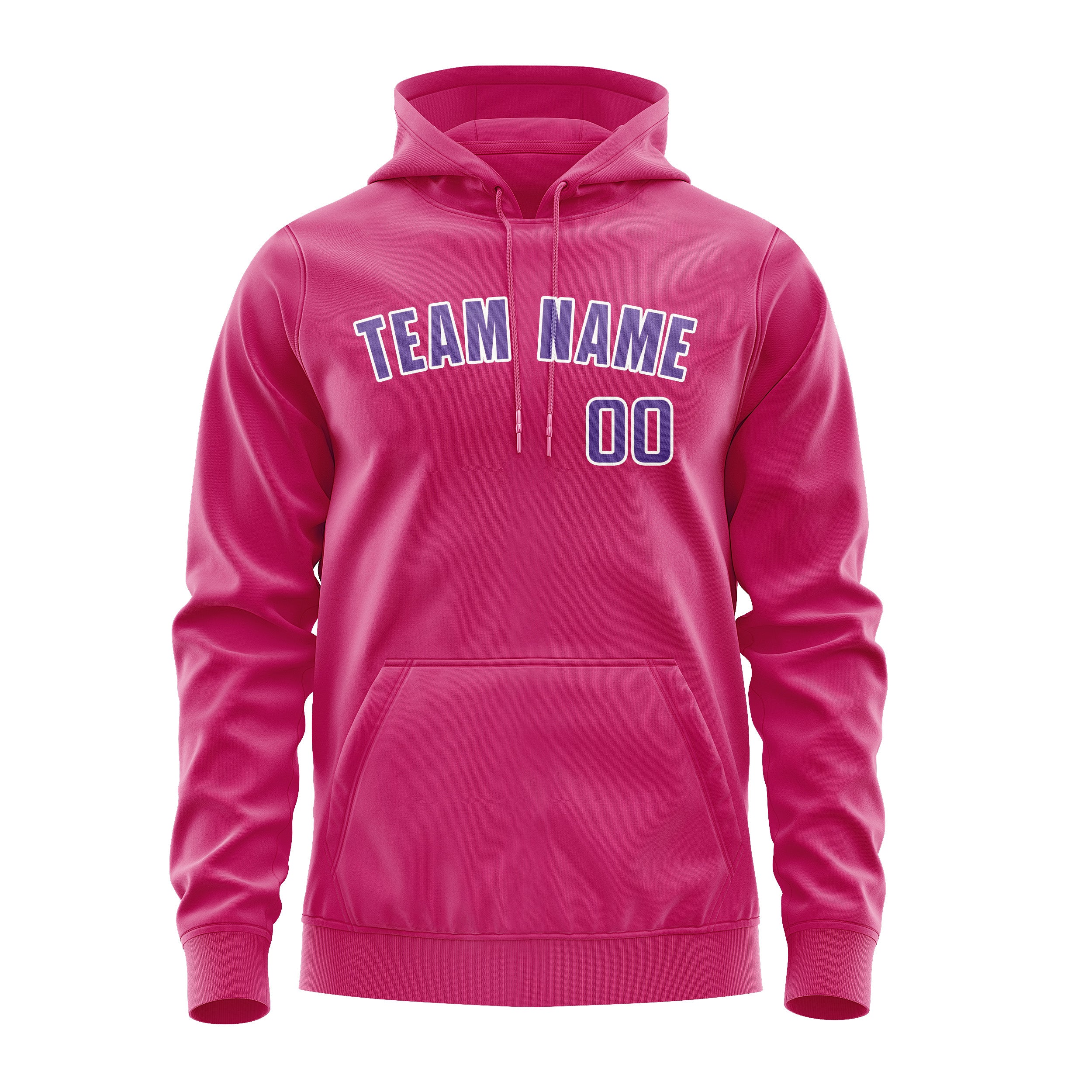 Maßgeschneidertes Rosarot Lavendel Hoodie
