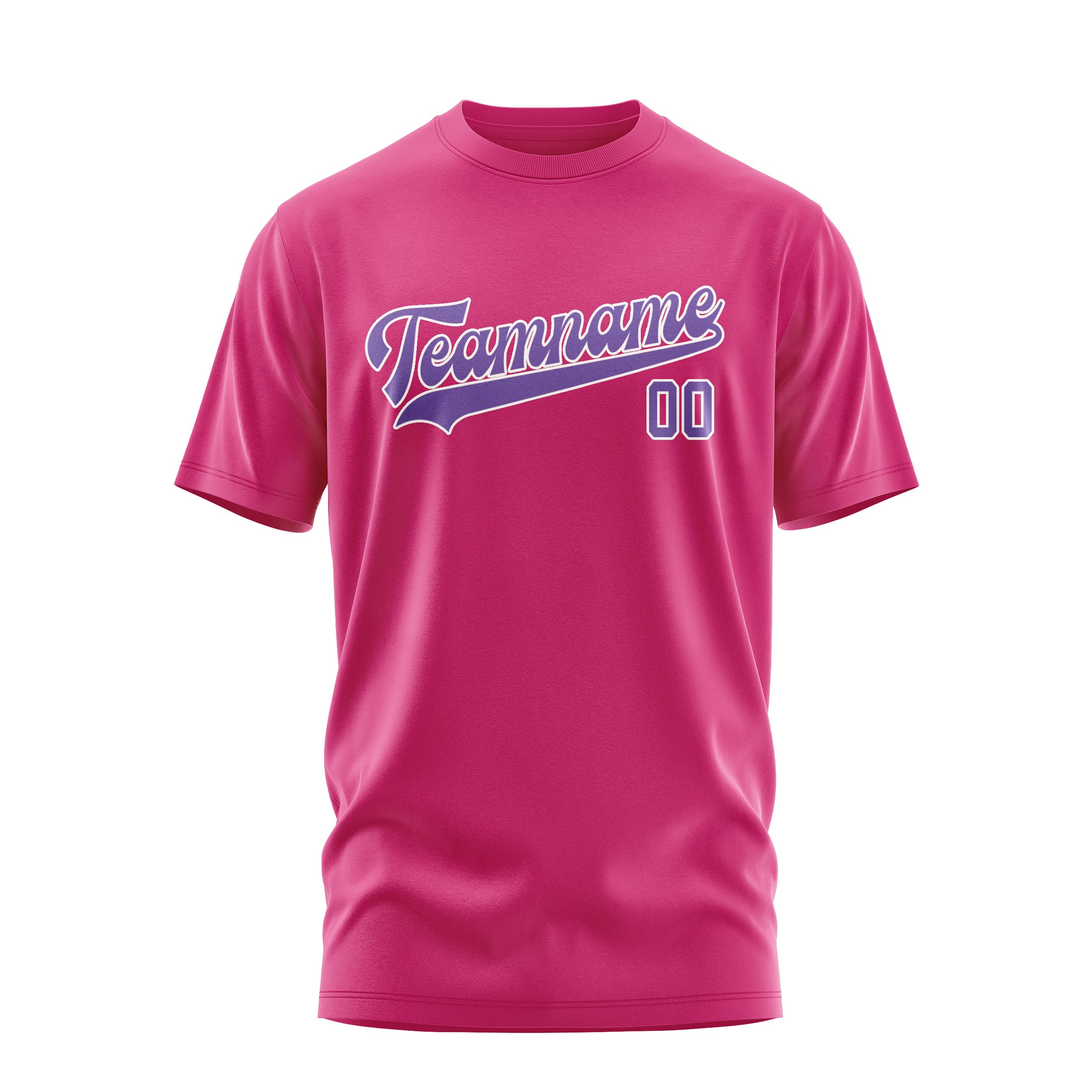 Maßgeschneidertes Rosarot Lavendel T-Shirt