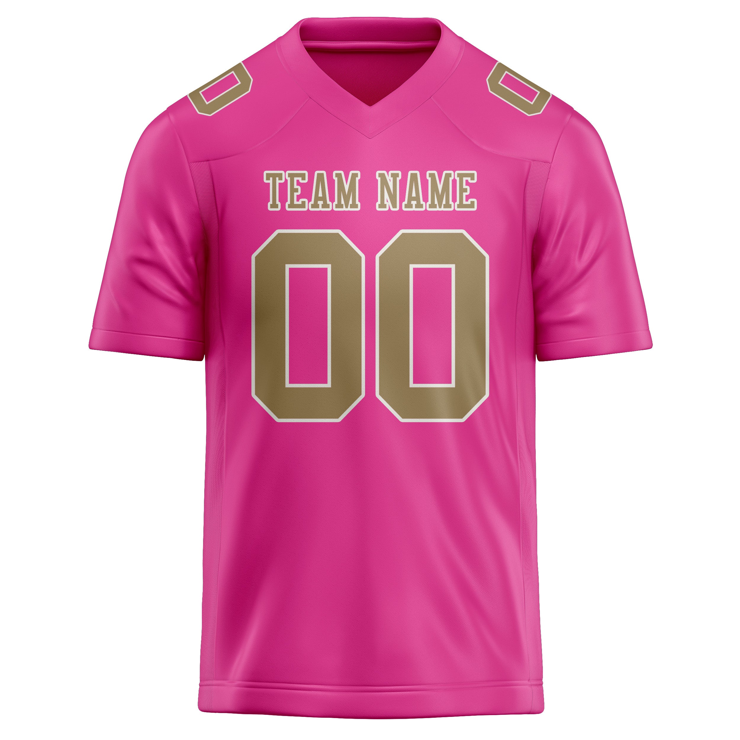 Maßgeschneidertes Professionelles Rosarot Hellkhaki Rugbytrikot