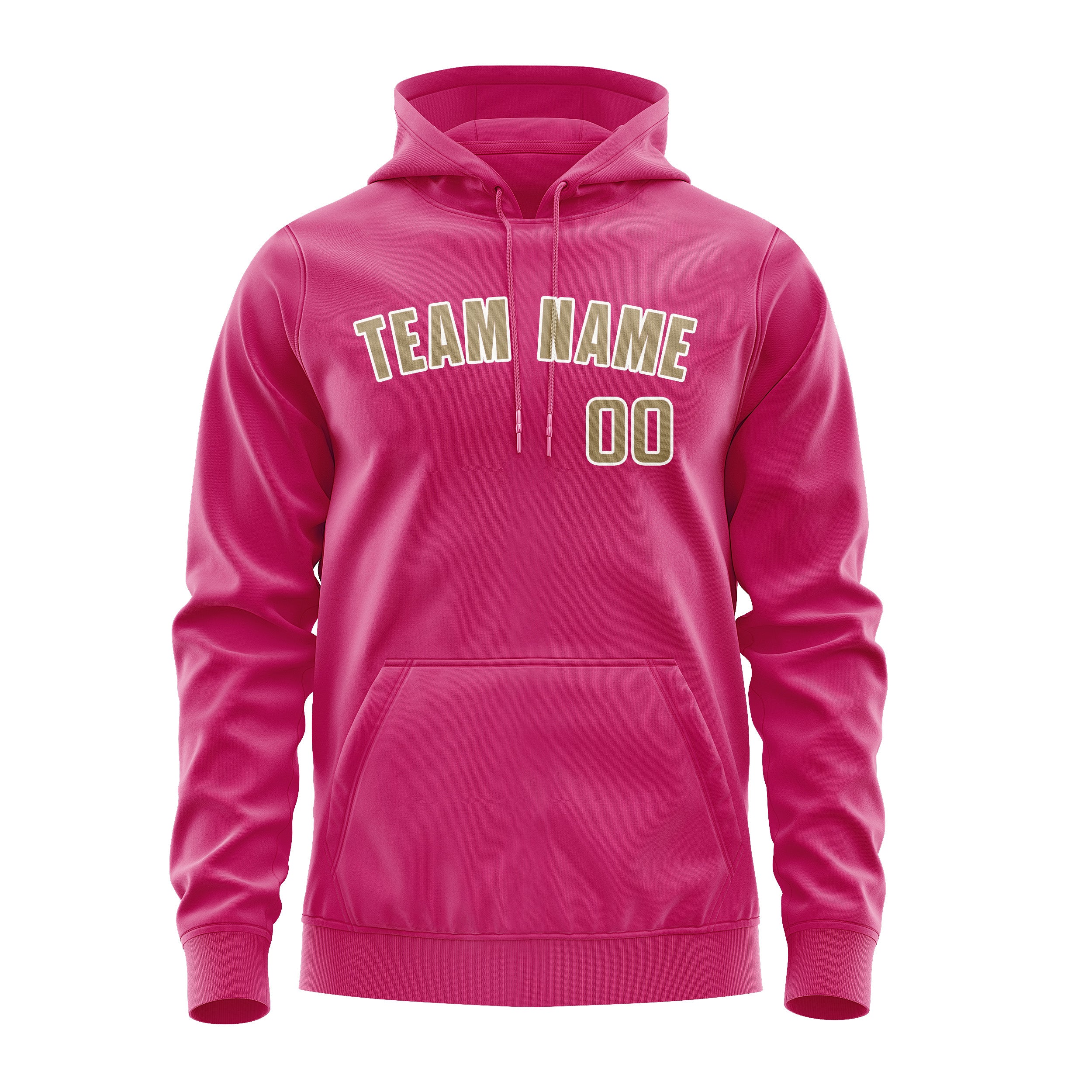 Maßgeschneidertes Rosarot Hellkhaki Hoodie