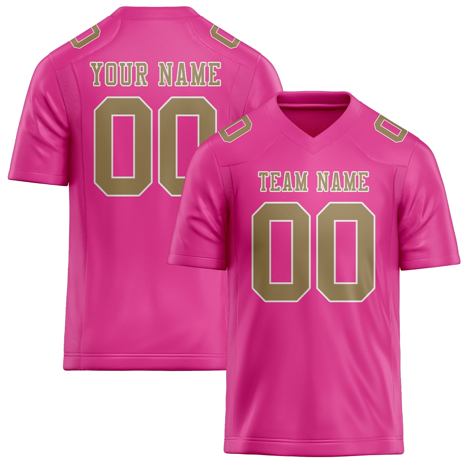 Maßgeschneidertes Professionelles Rosarot Hellkhaki Rugbytrikot