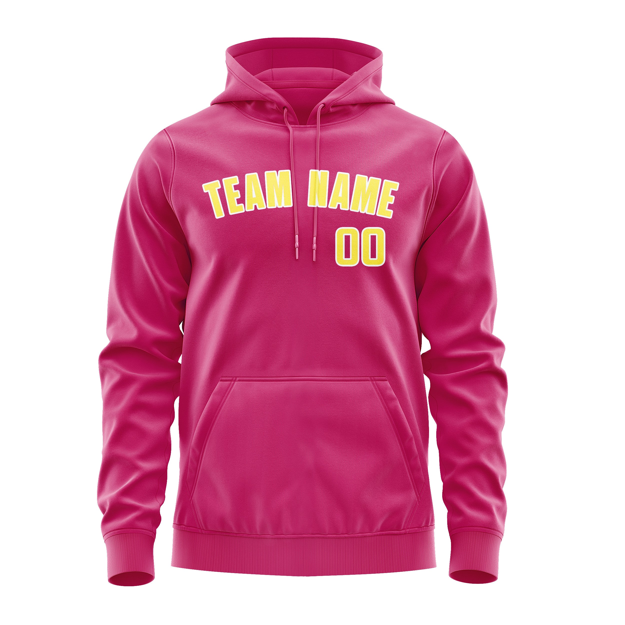 Maßgeschneidertes Rosarot Blassgelb Hoodie