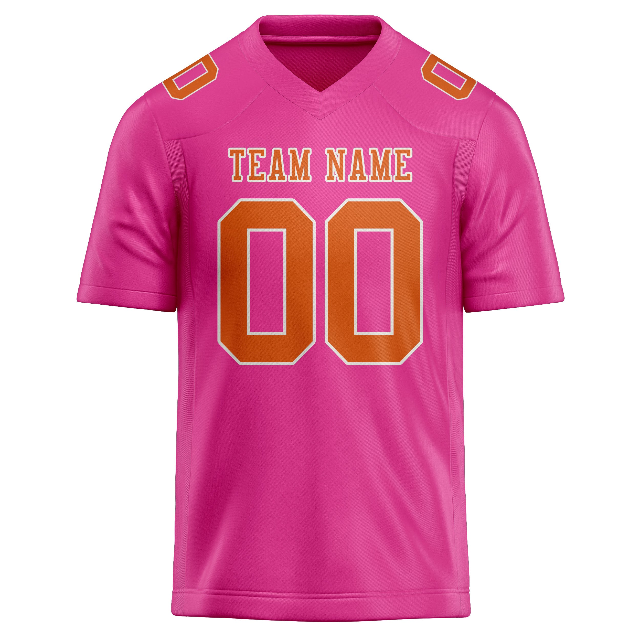 Maßgeschneidertes Professionelles Rosarot Orange Rugbytrikot