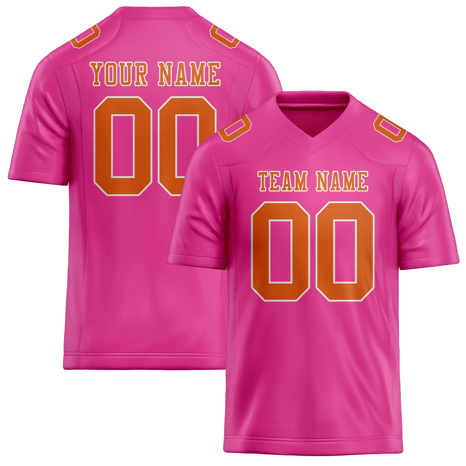 Maßgeschneidertes Professionelles Rosarot Orange Rugbytrikot