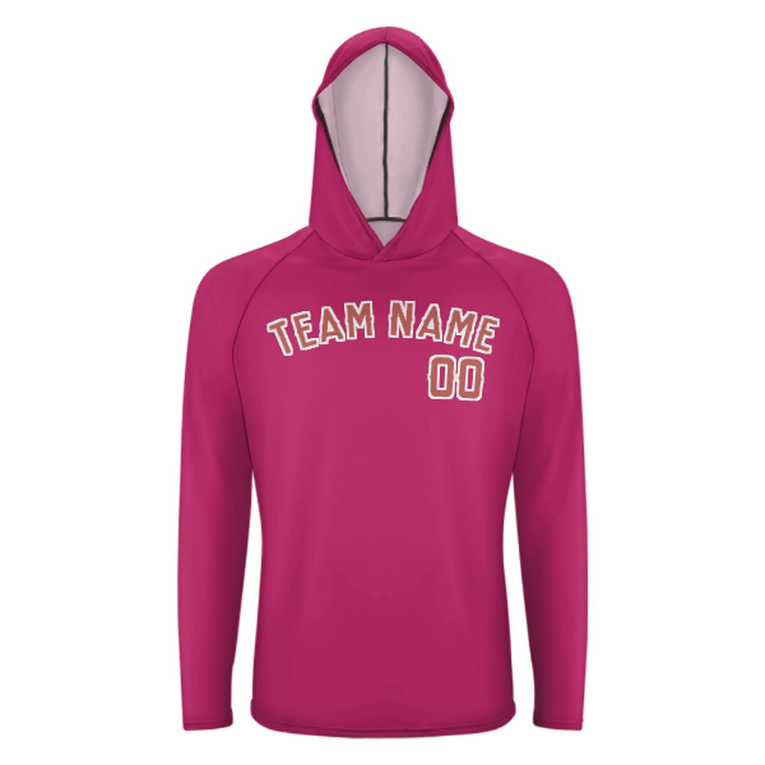Maßgeschneidertes Rosarot Kupferrose UV-Hoodie