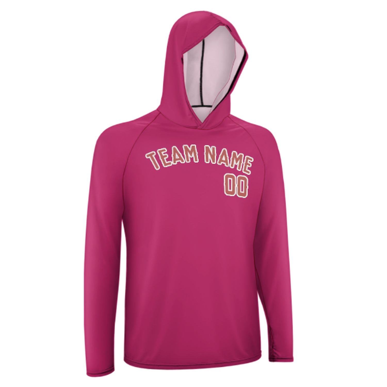 Maßgeschneidertes Rosarot Kupferrose UV-Hoodie