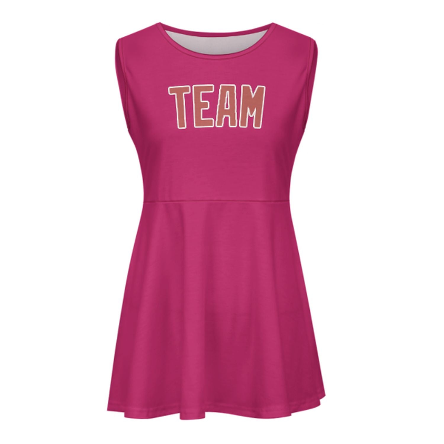 Maßgeschneidertes Rosarot Kupferrose Cheerleader-Kleid