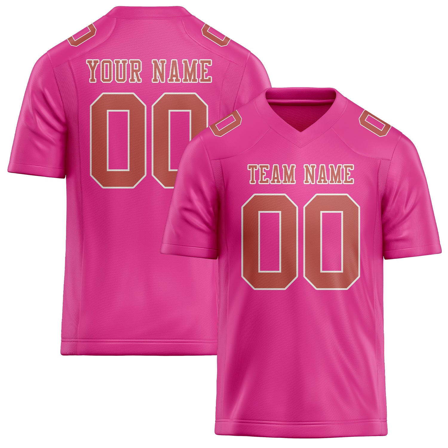 Maßgeschneidertes Professionelles Rosarot Kupferrose Rugbytrikot
