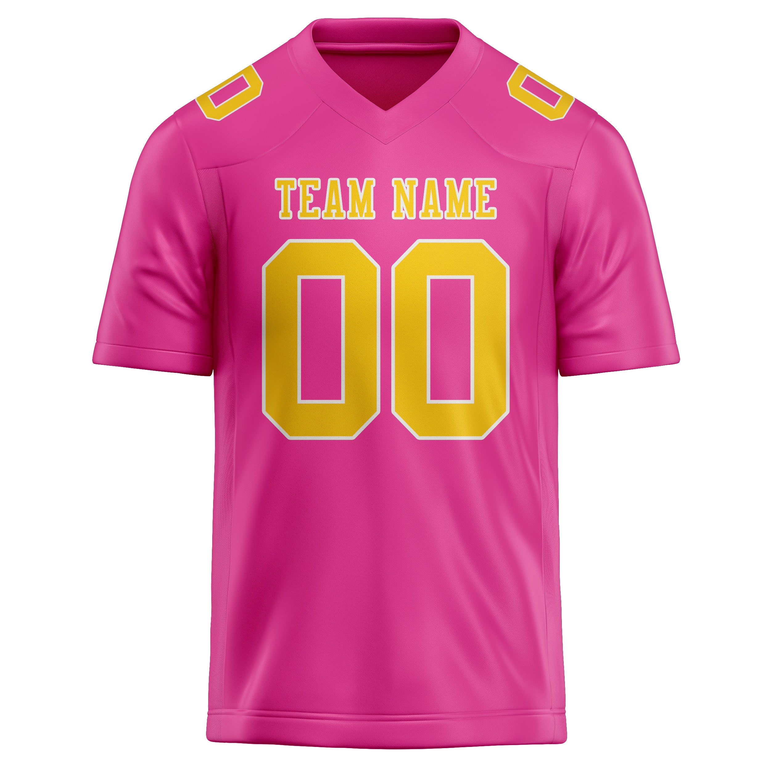 Maßgeschneidertes Professionelles Rosarot Gold Rugbytrikot