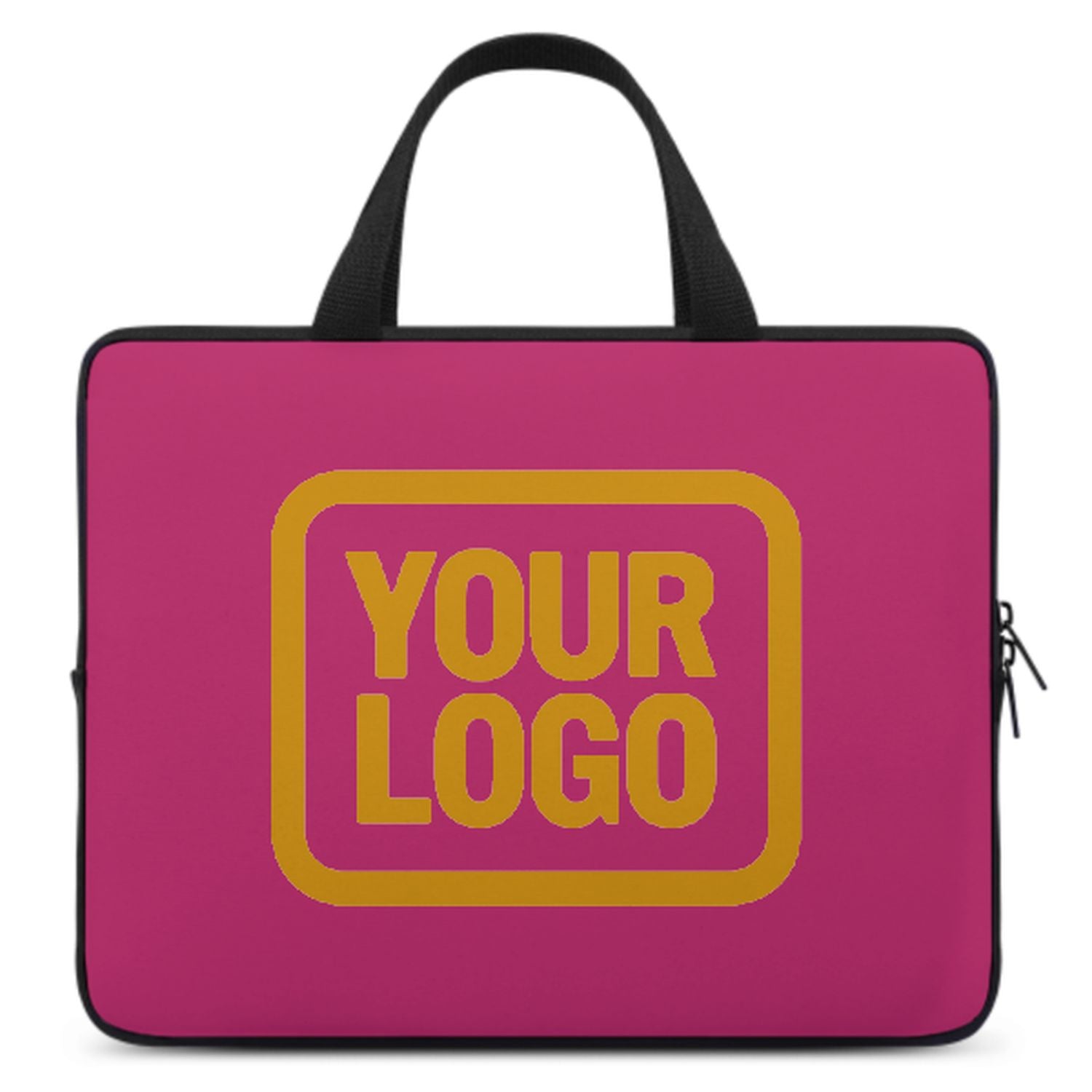 Borsa per laptop personalizzata rosa e gialla