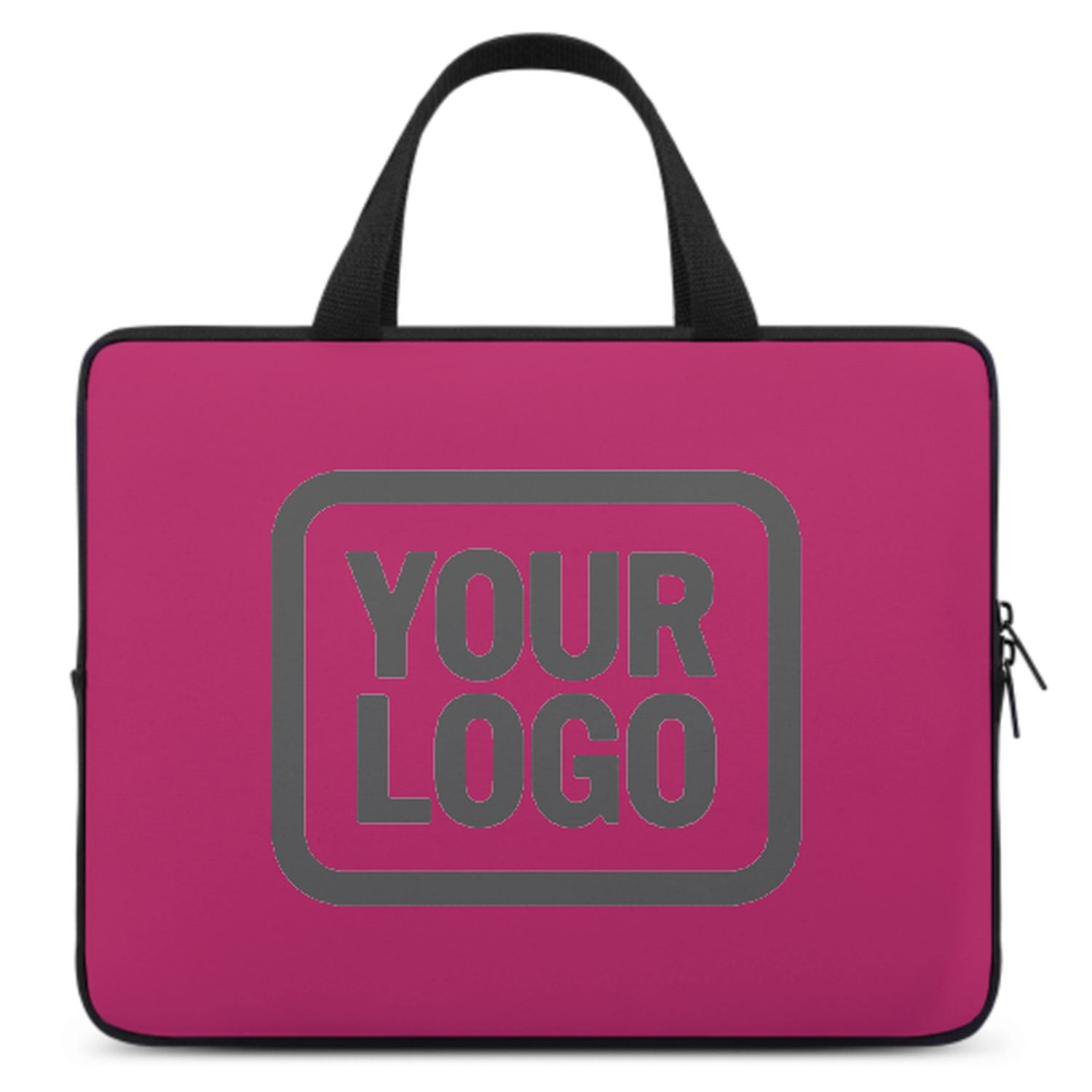 Maßgeschneidertes Rosarot Dark Grey Laptop Tasche