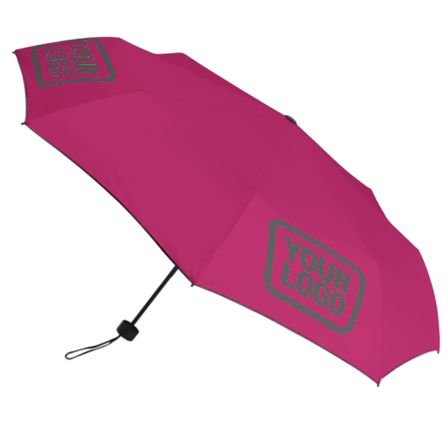 Ombrello automatico personalizzato rosa grigio scuro