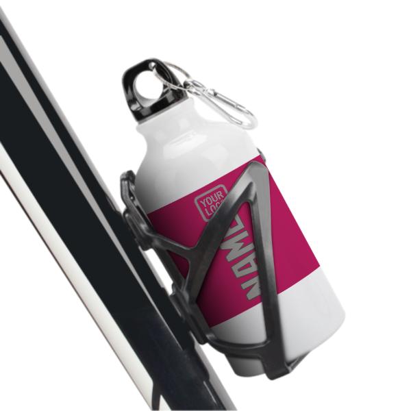 Maßgeschneidertes Rosarot Grau Sportflasche
