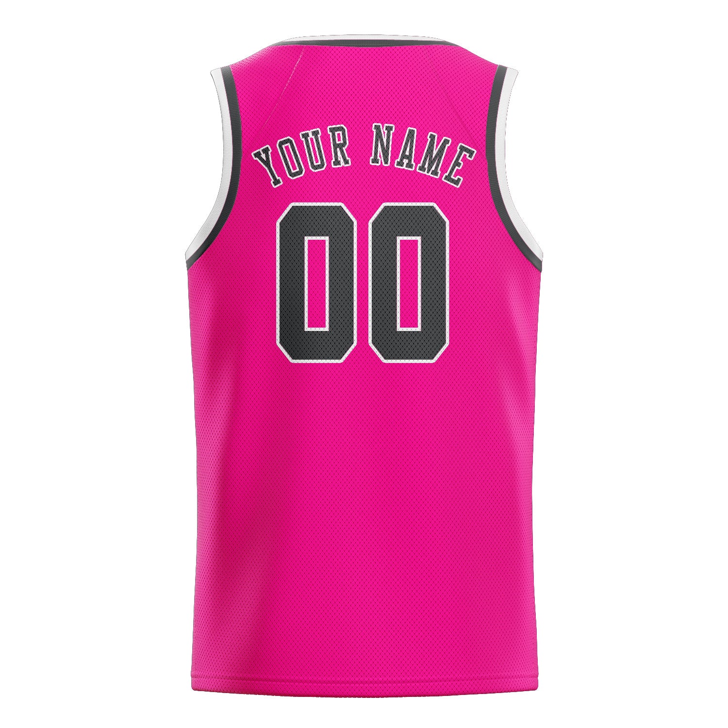 Benutzerdefiniertes Professionelles Rosarot Dunkelgrau Basketballtrikot