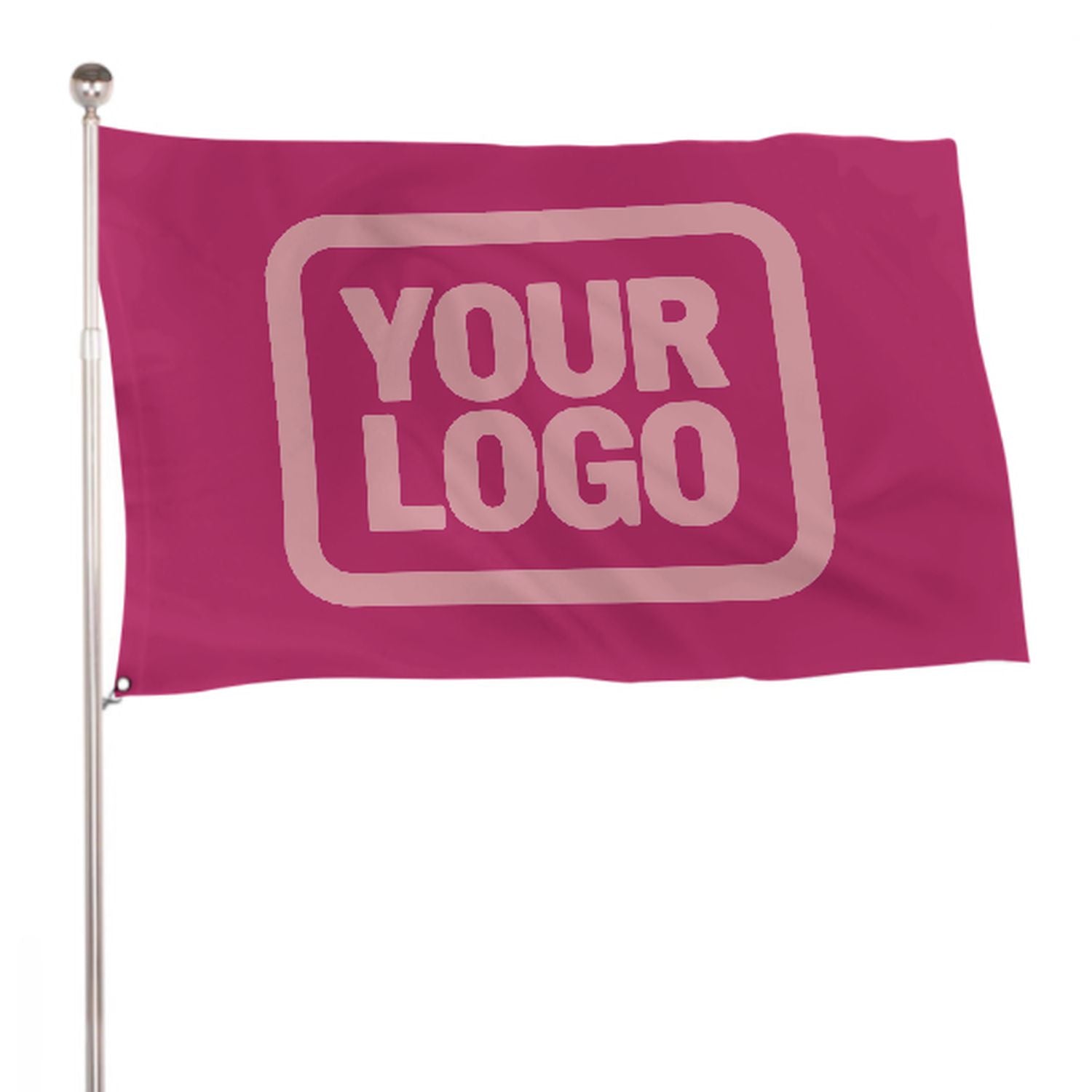 Maßgeschneidertes Rosarot Rosa Flagge