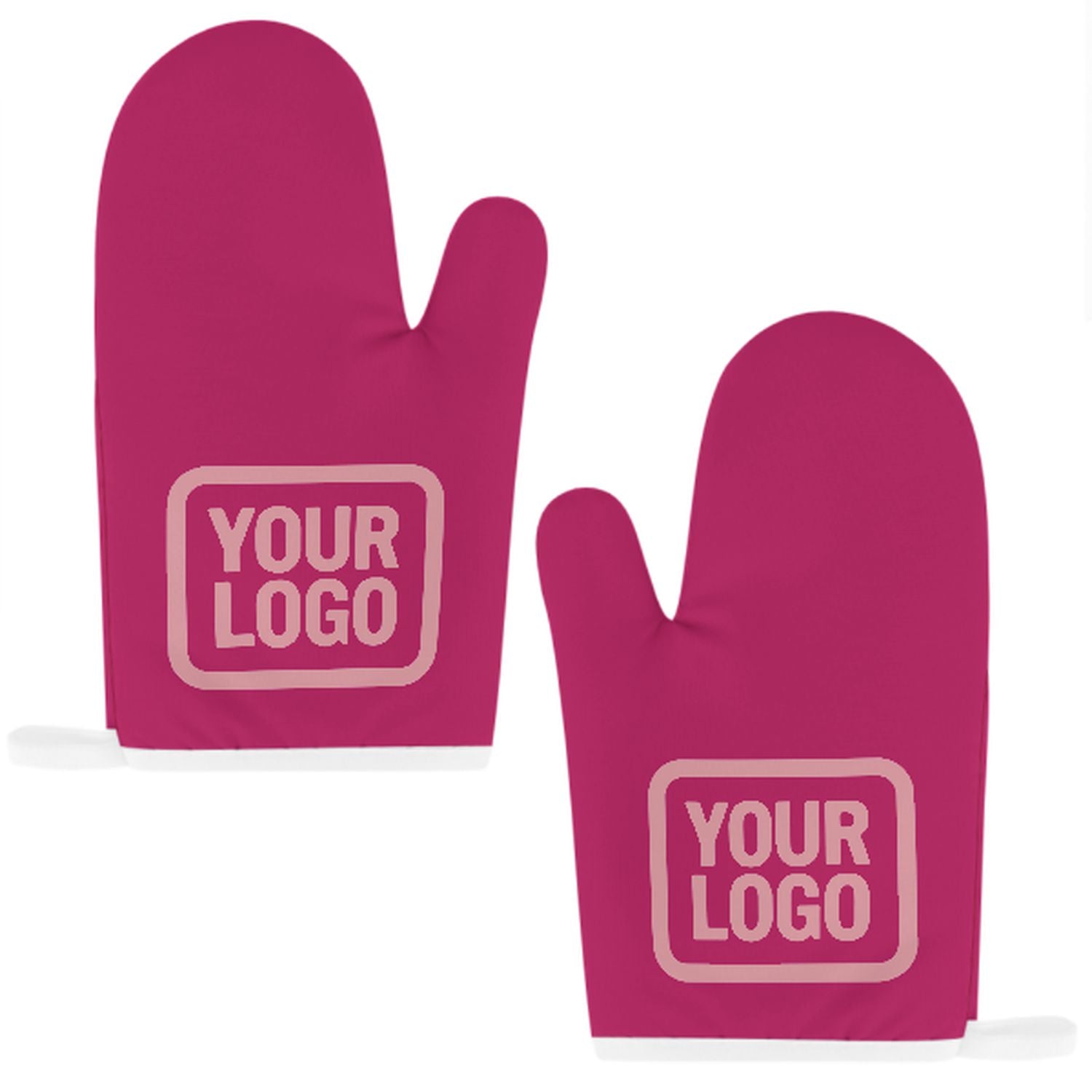 Maßgeschneidertes Rosarot  Rosa Topfhandschuh Set – 2-teilig