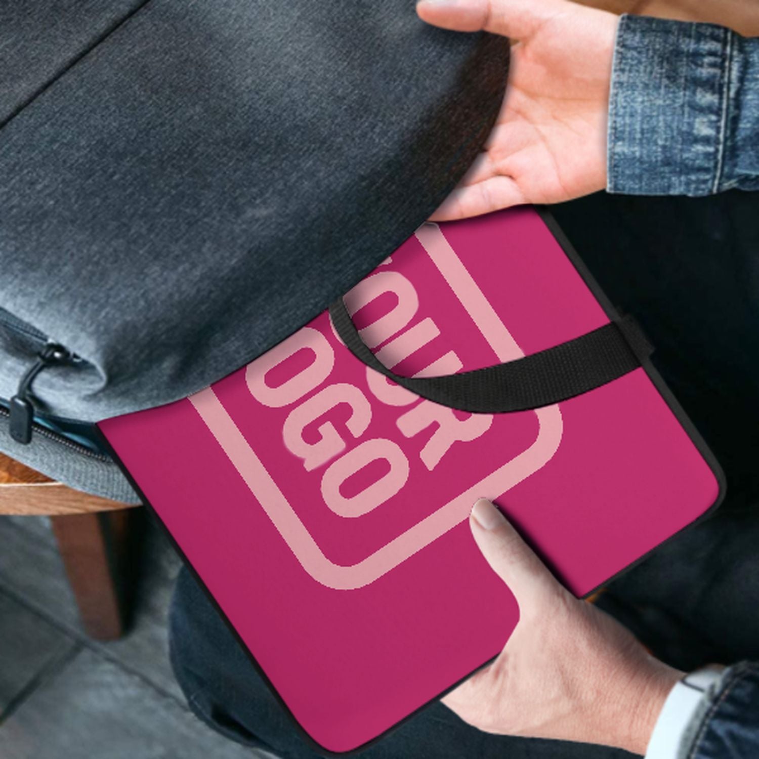 Maßgeschneidertes Rosarot Light Pink Laptop Tasche