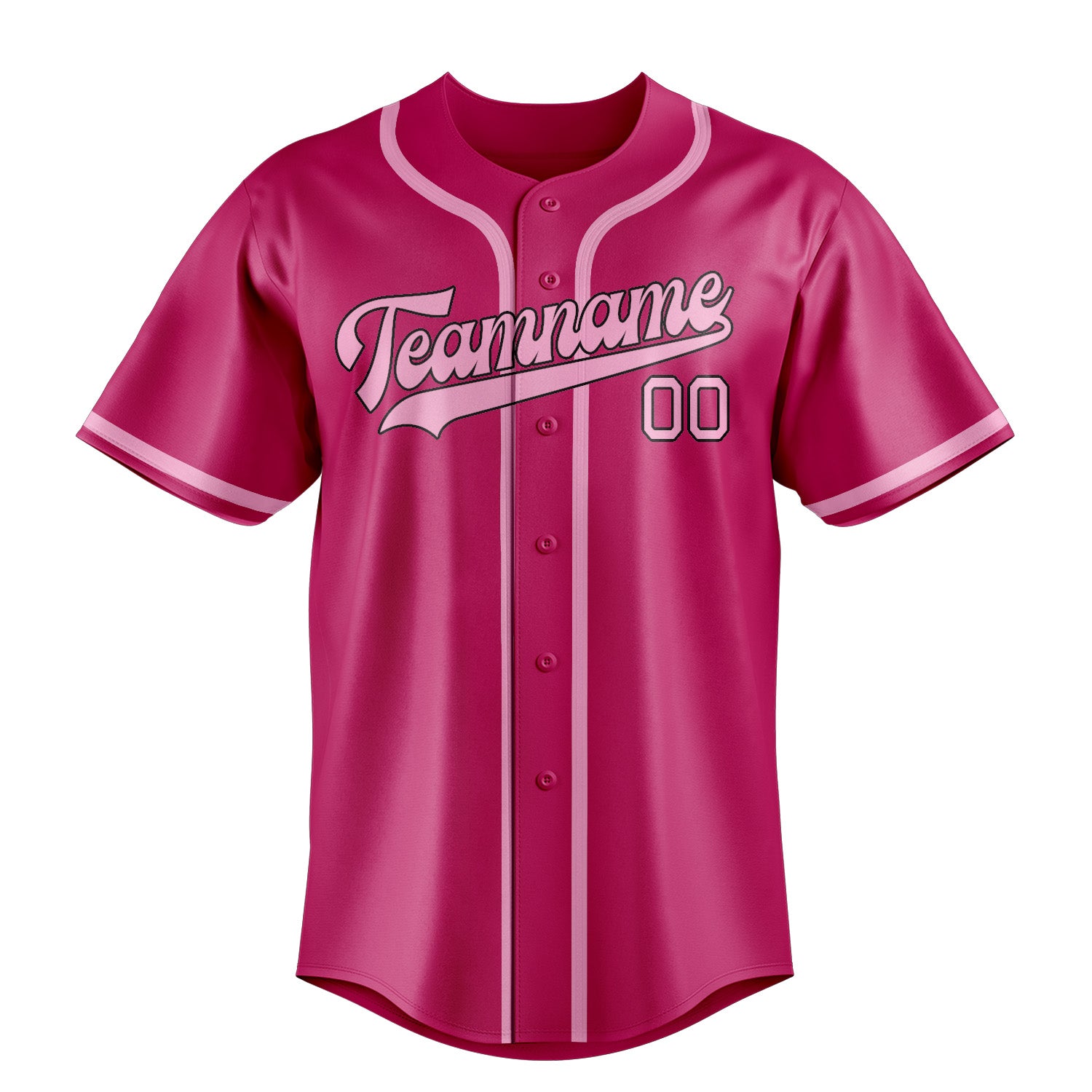 Benutzerdefiniertes Professionelles Rosarot Rosa Baseballtrikot