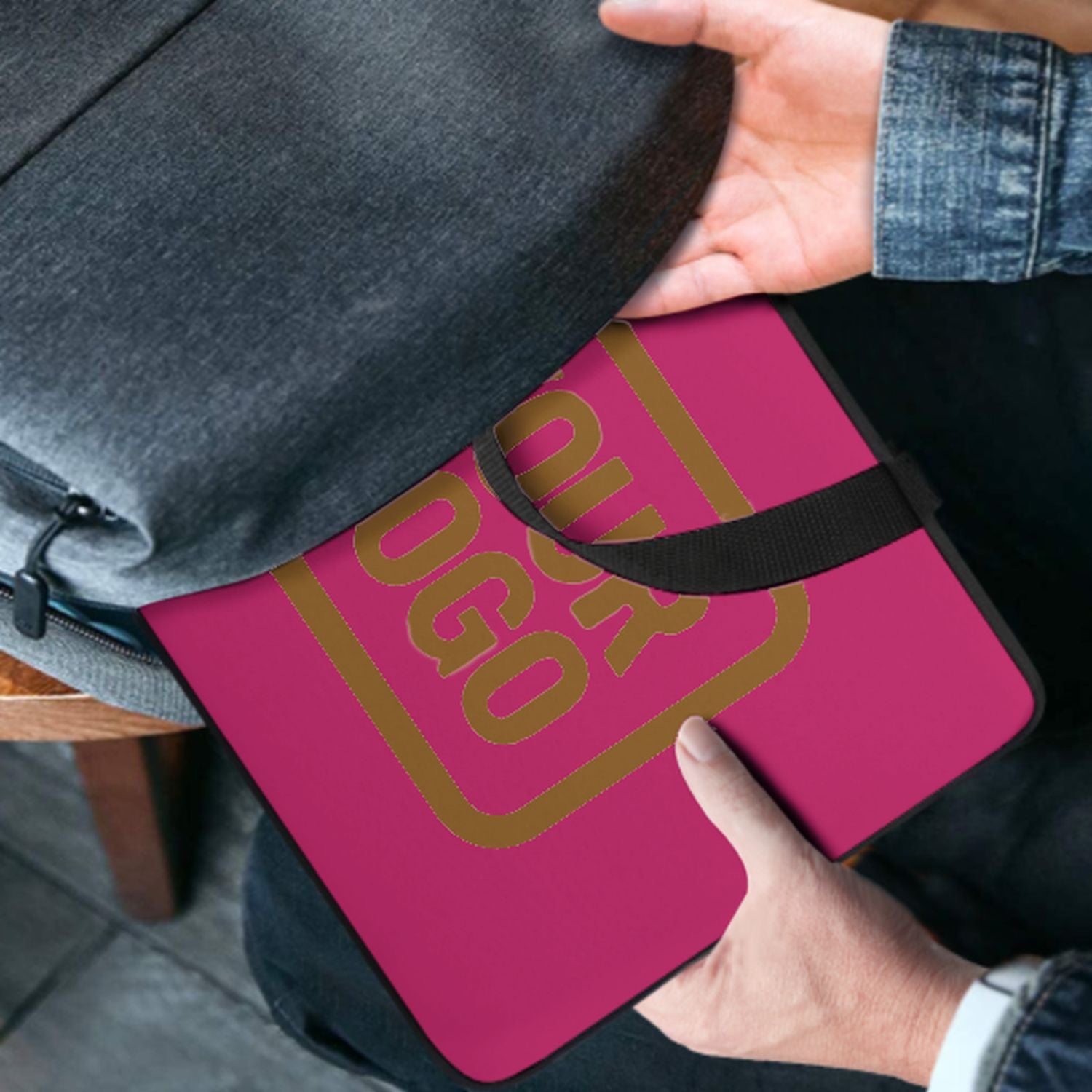 Maßgeschneidertes Rosarot Khaki Laptop Tasche