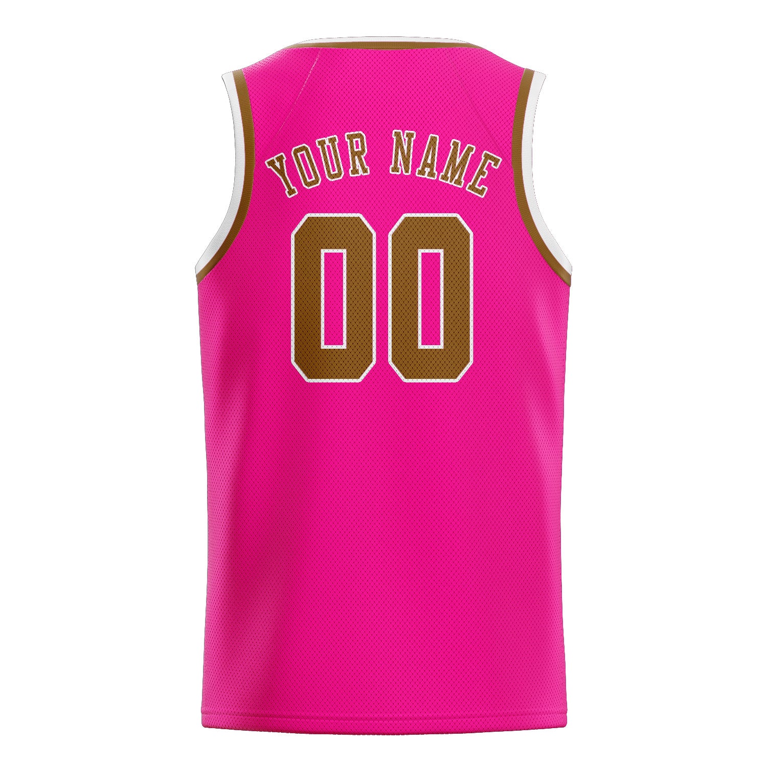 Benutzerdefiniertes Professionelles Rosarot Khaki Basketballtrikot