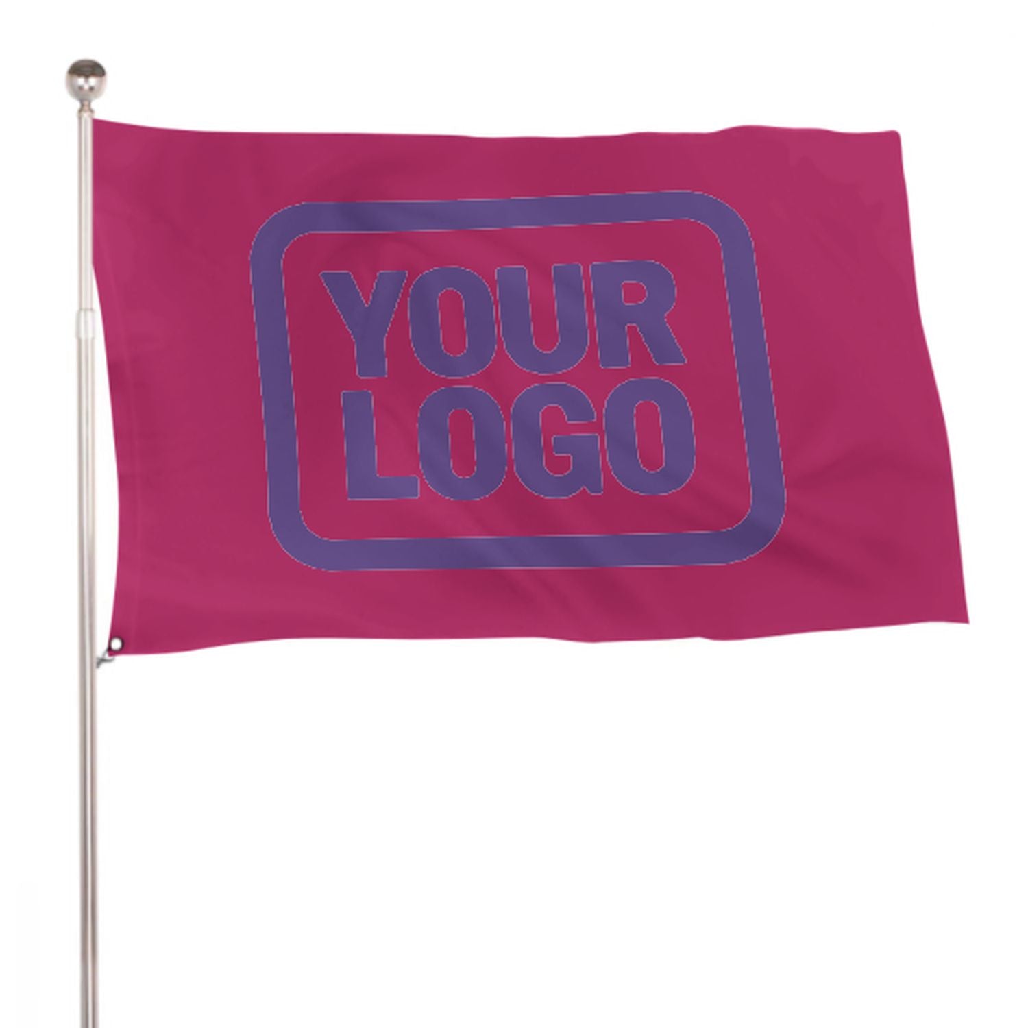 Maßgeschneidertes Rosarot Lavendel Flagge