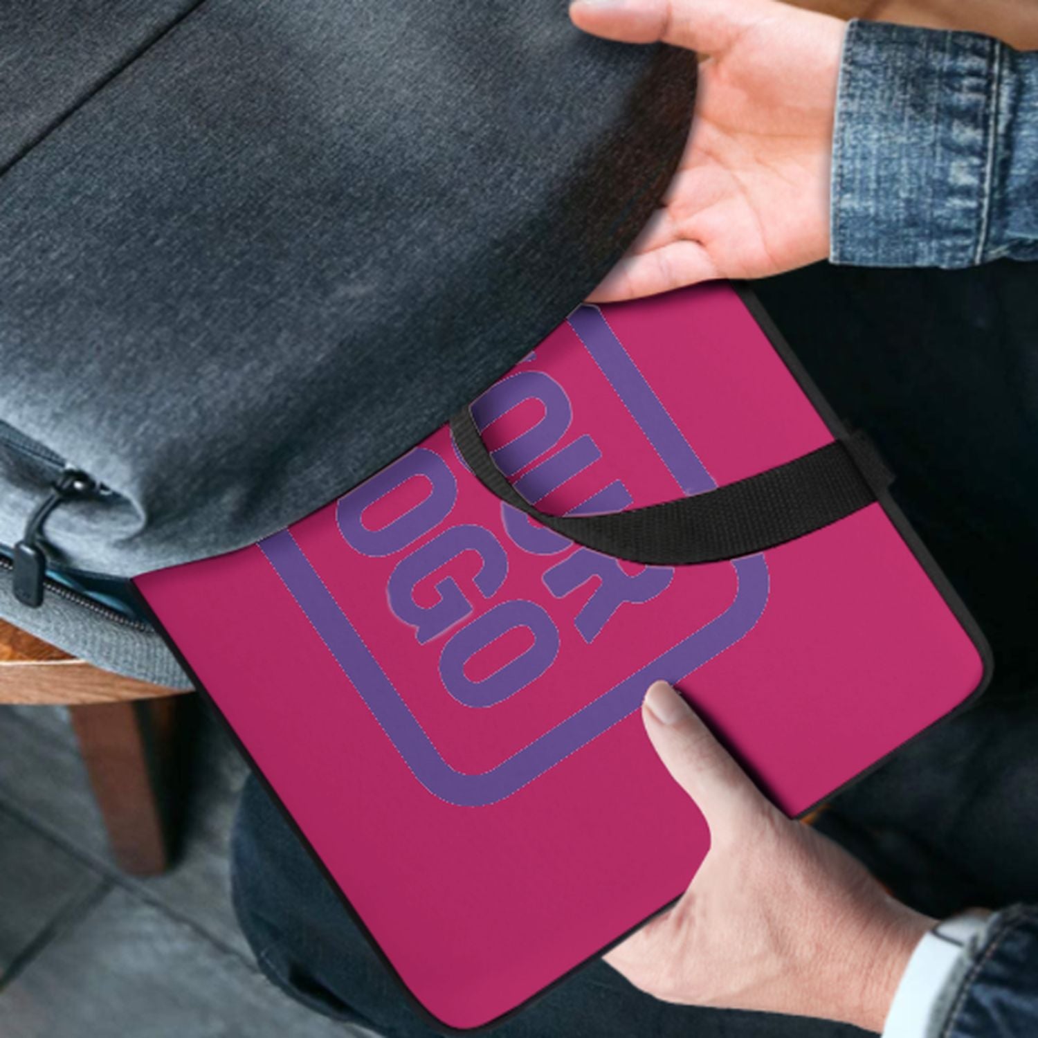 Maßgeschneidertes Rosarot Light Purple Laptop Tasche