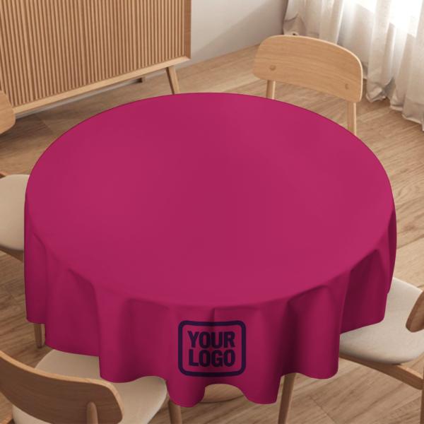 Maßgeschneidertes Rosarot Lila Runde Tischdecke