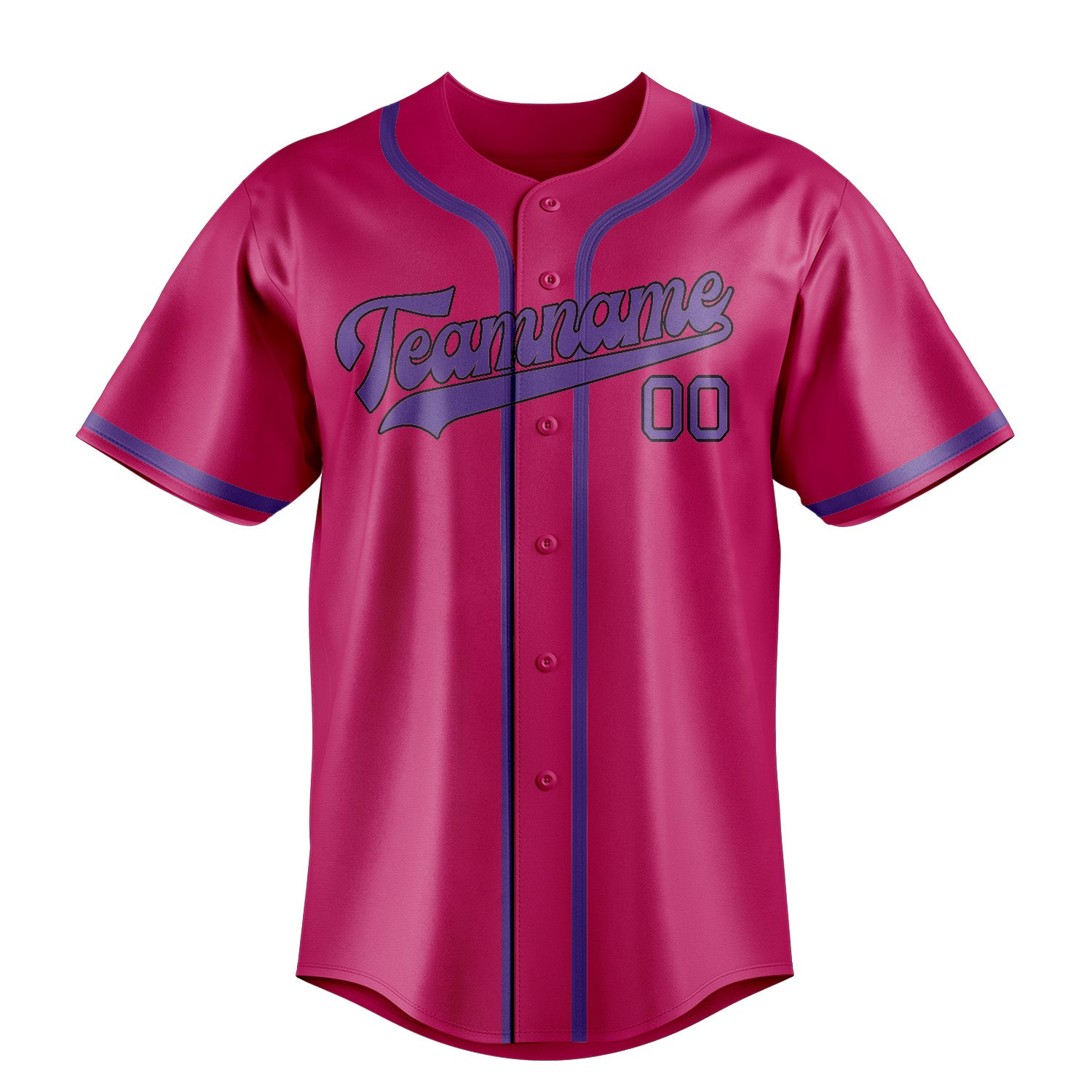 Benutzerdefiniertes Professionelles Rosarot Lavendel Baseballtrikot