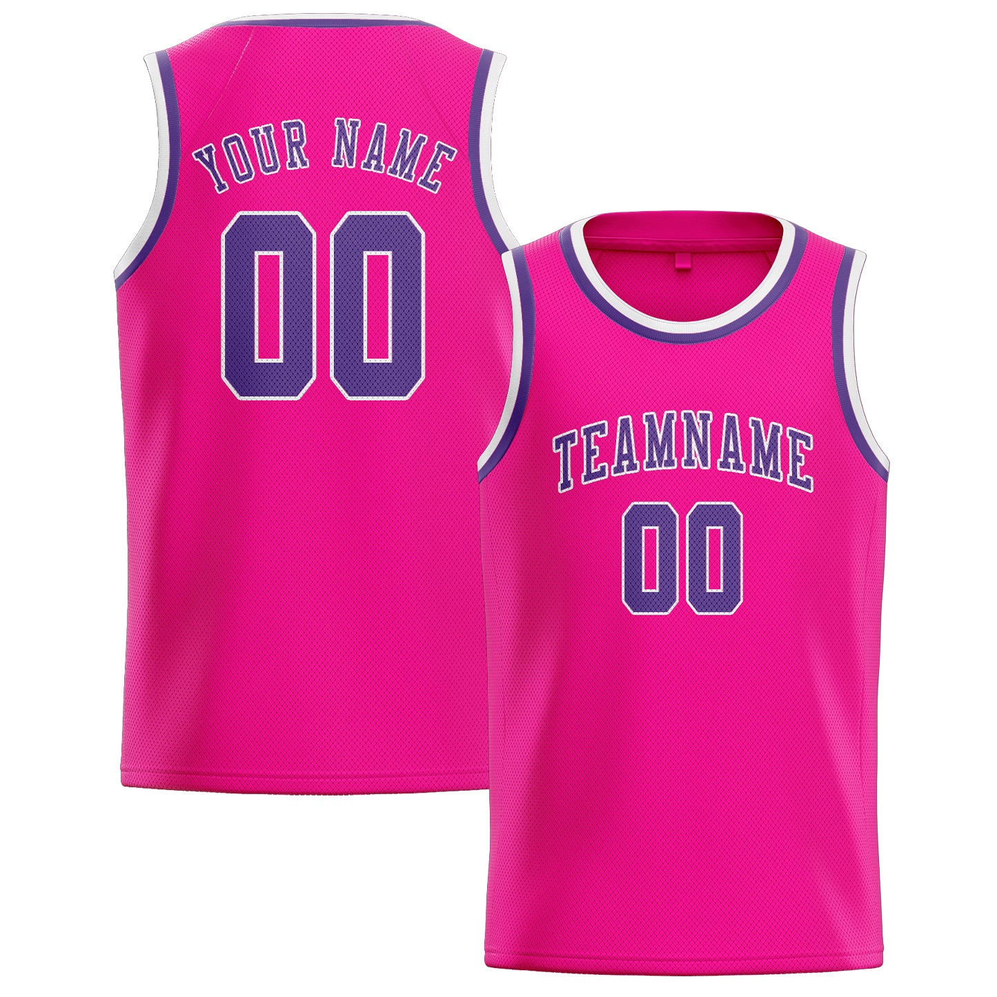 Benutzerdefiniertes Professionelles Rosarot Lavendel Basketballtrikot