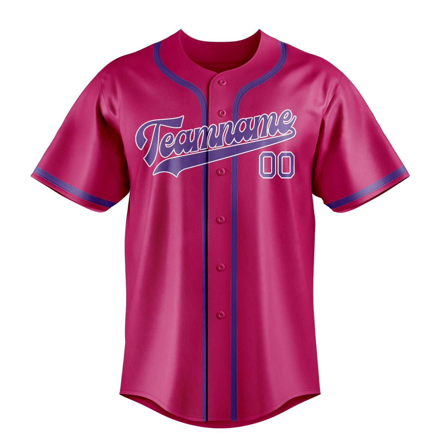 Benutzerdefiniertes Professionelles Rosarot Lavendel Baseballtrikot