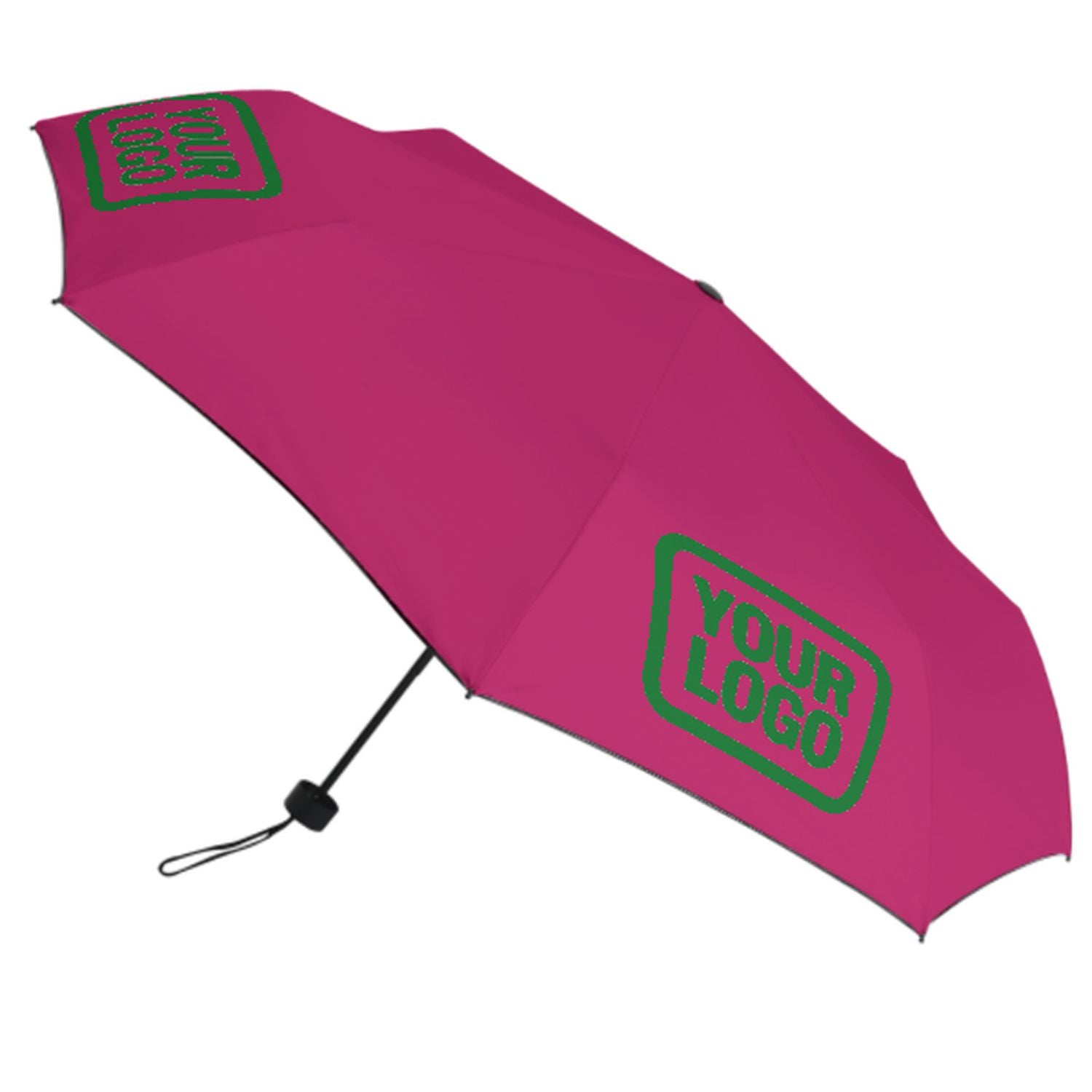 Ombrello automatico personalizzato rosa smeraldo verde