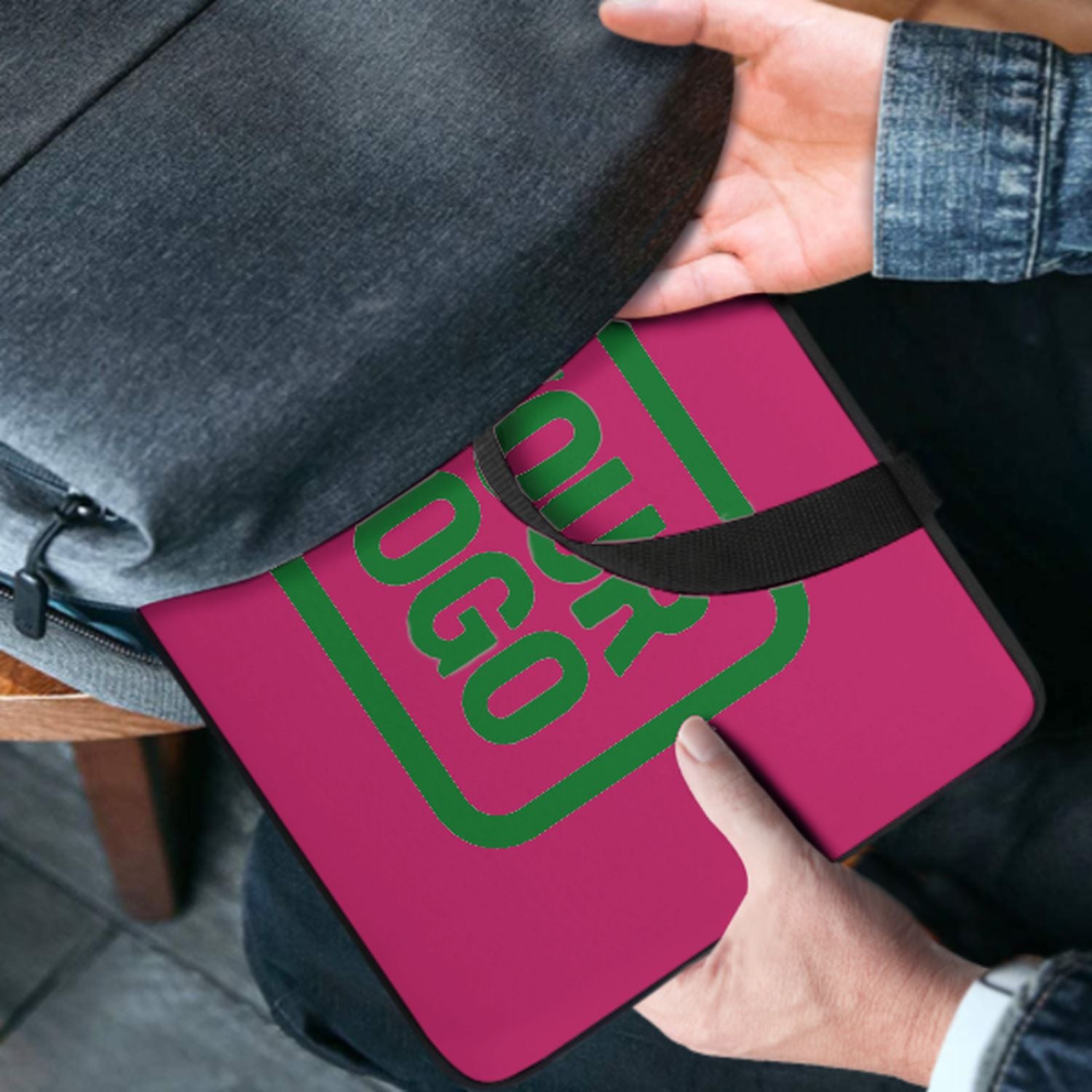 Maßgeschneidertes Rosarot Emerald Green Laptop Tasche