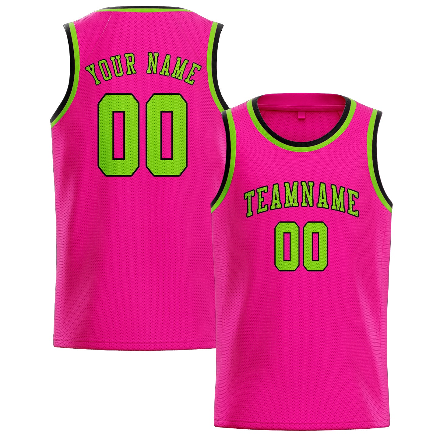 Benutzerdefiniertes Professionelles Rosarot Smaragdgrün Basketballtrikot