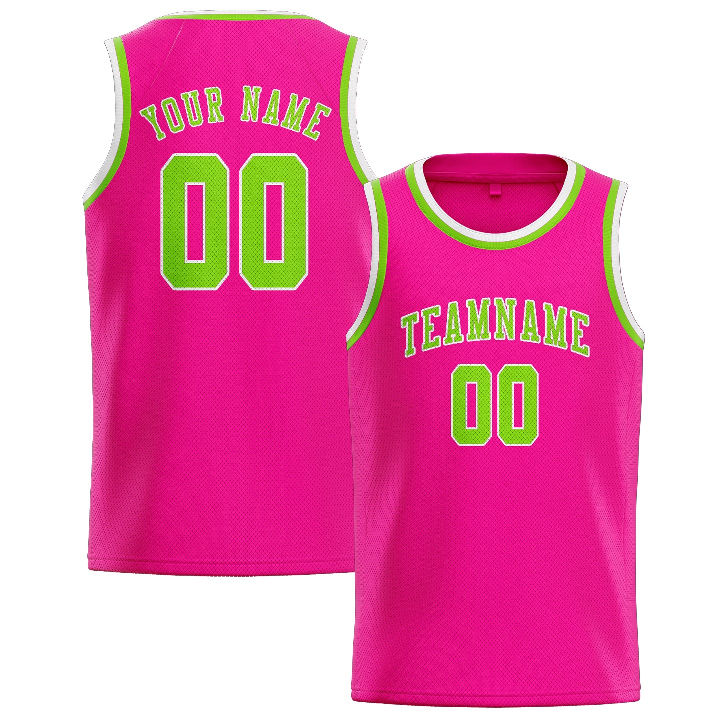 Benutzerdefiniertes Professionelles Rosarot Smaragdgrün Basketballtrikot