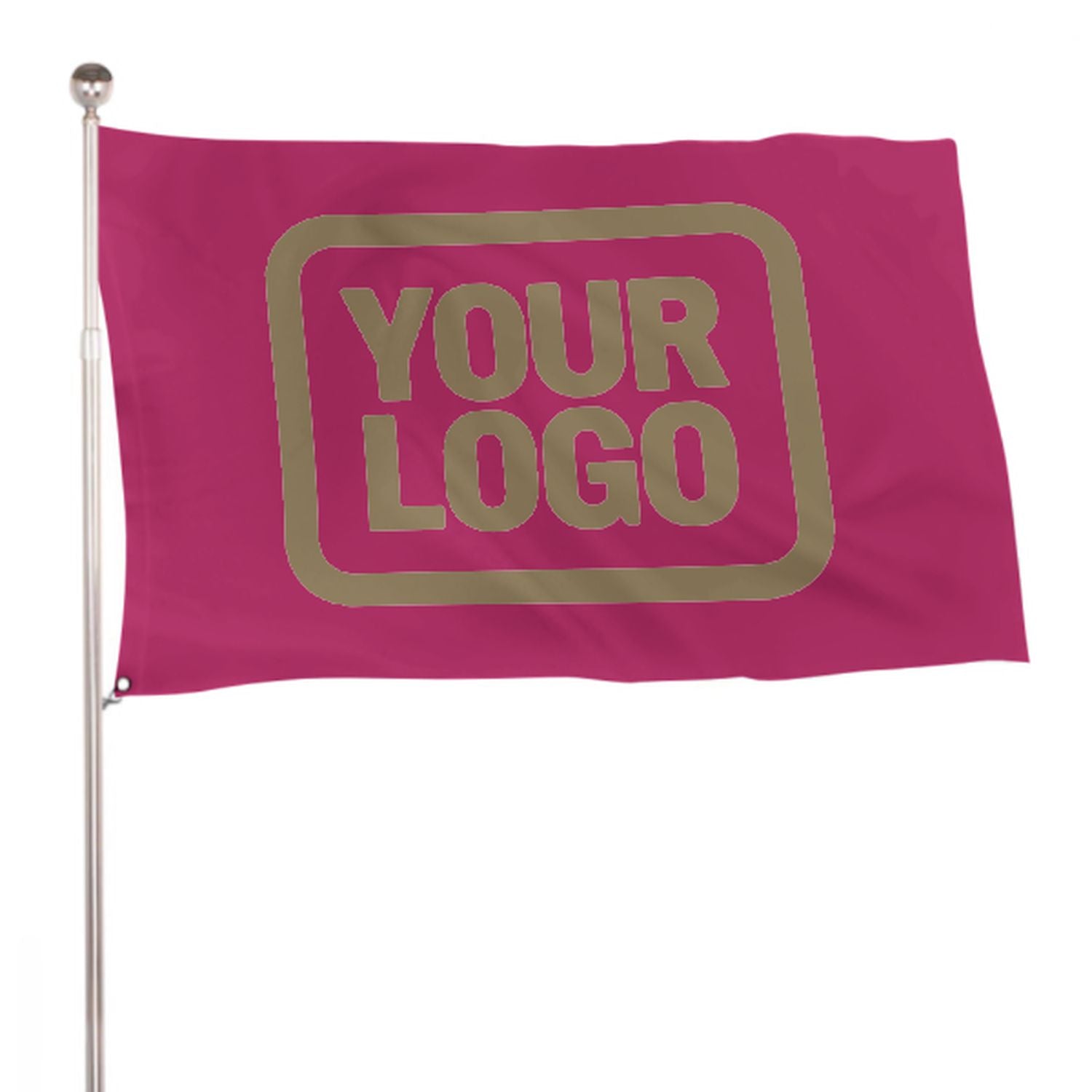 Maßgeschneidertes Rosarot Hellkhaki Flagge
