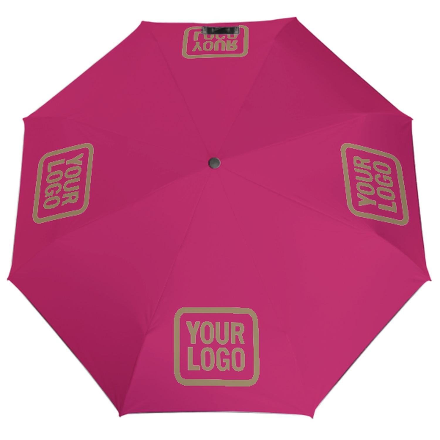Ombrello automatico personalizzato color kaki chiaro rosso rosa