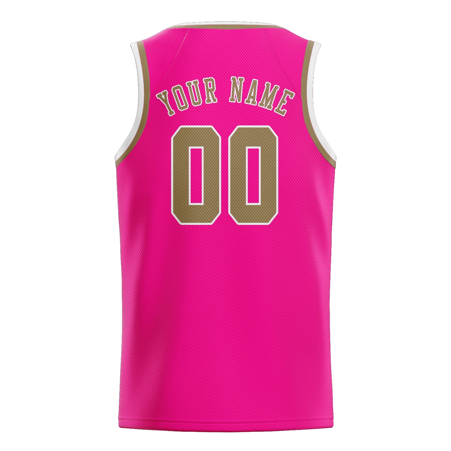 Benutzerdefiniertes Professionelles Rosarot Hellkhaki Basketballtrikot