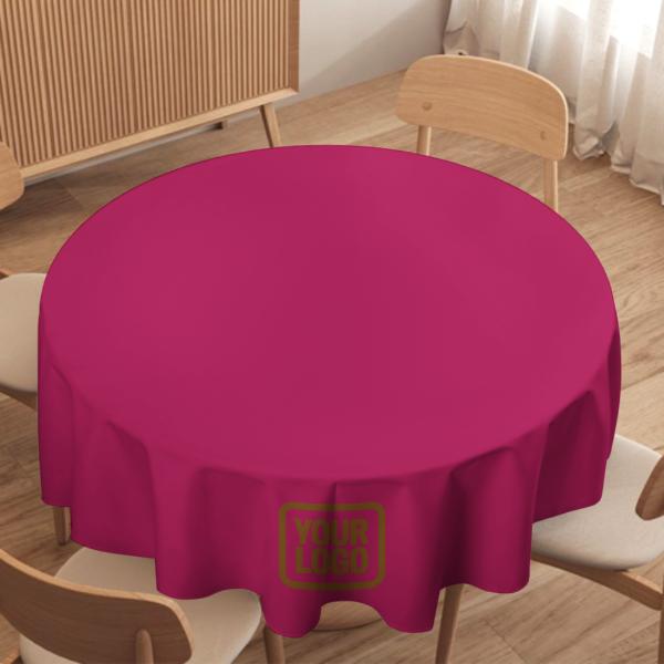 Maßgeschneidertes Rosarot Khaki Runde Tischdecke