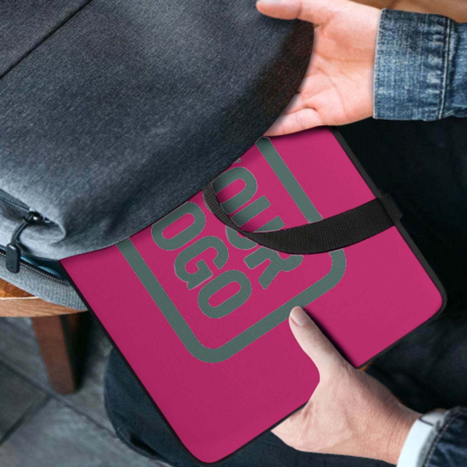 Maßgeschneidertes Rosarot Blue Green Laptop Tasche