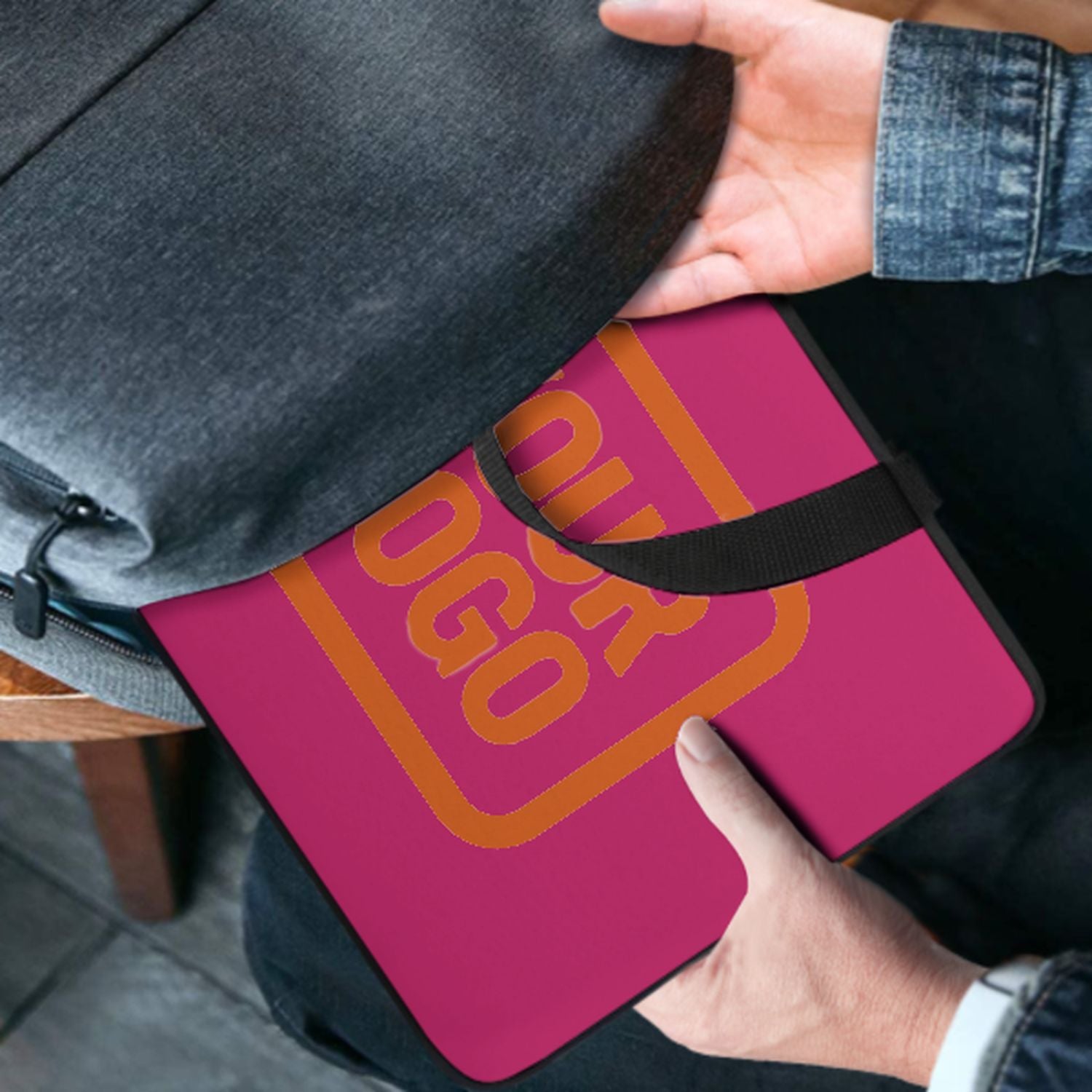 Maßgeschneidertes Rosarot Orange Laptop Tasche