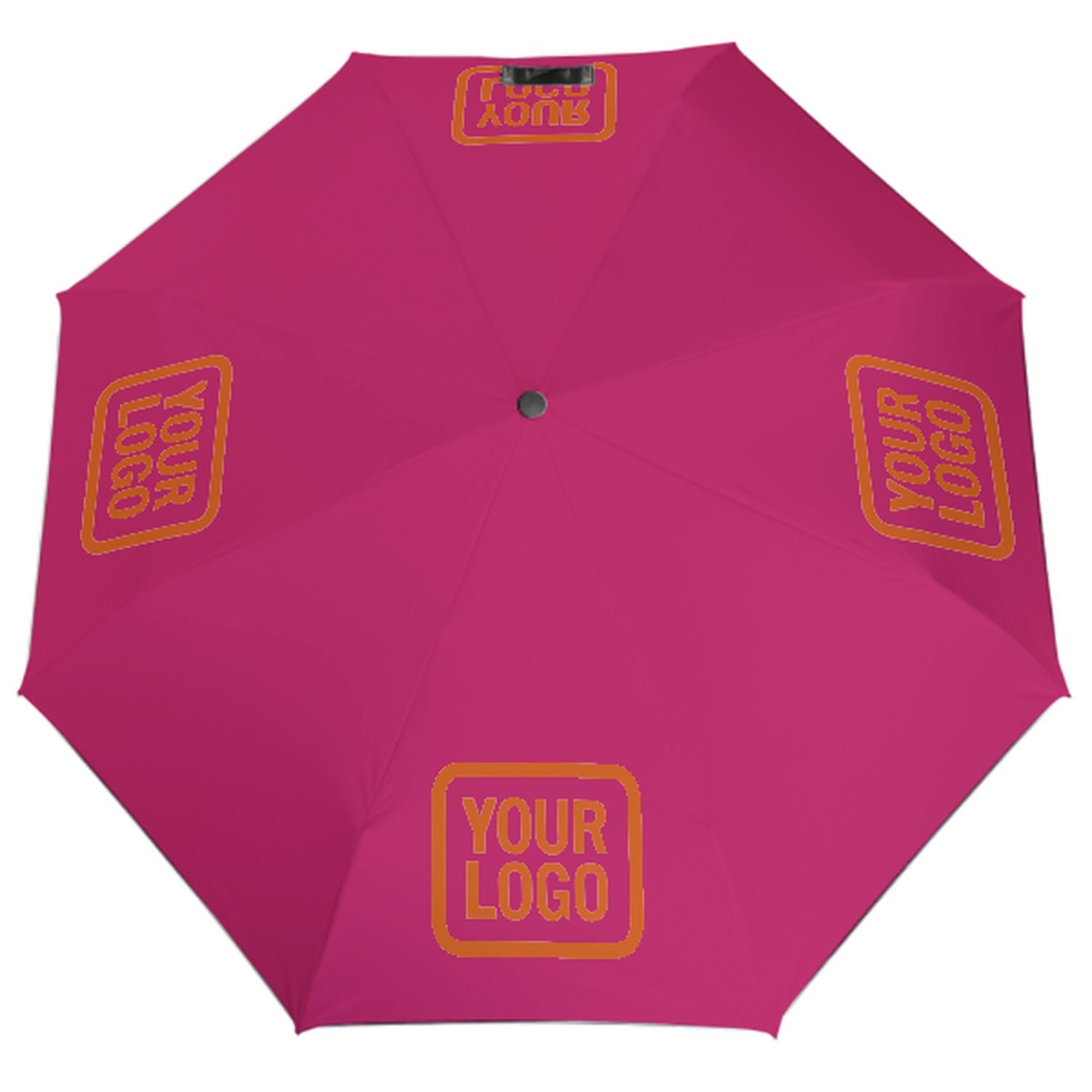 Ombrello automatico rosa-arancio personalizzato