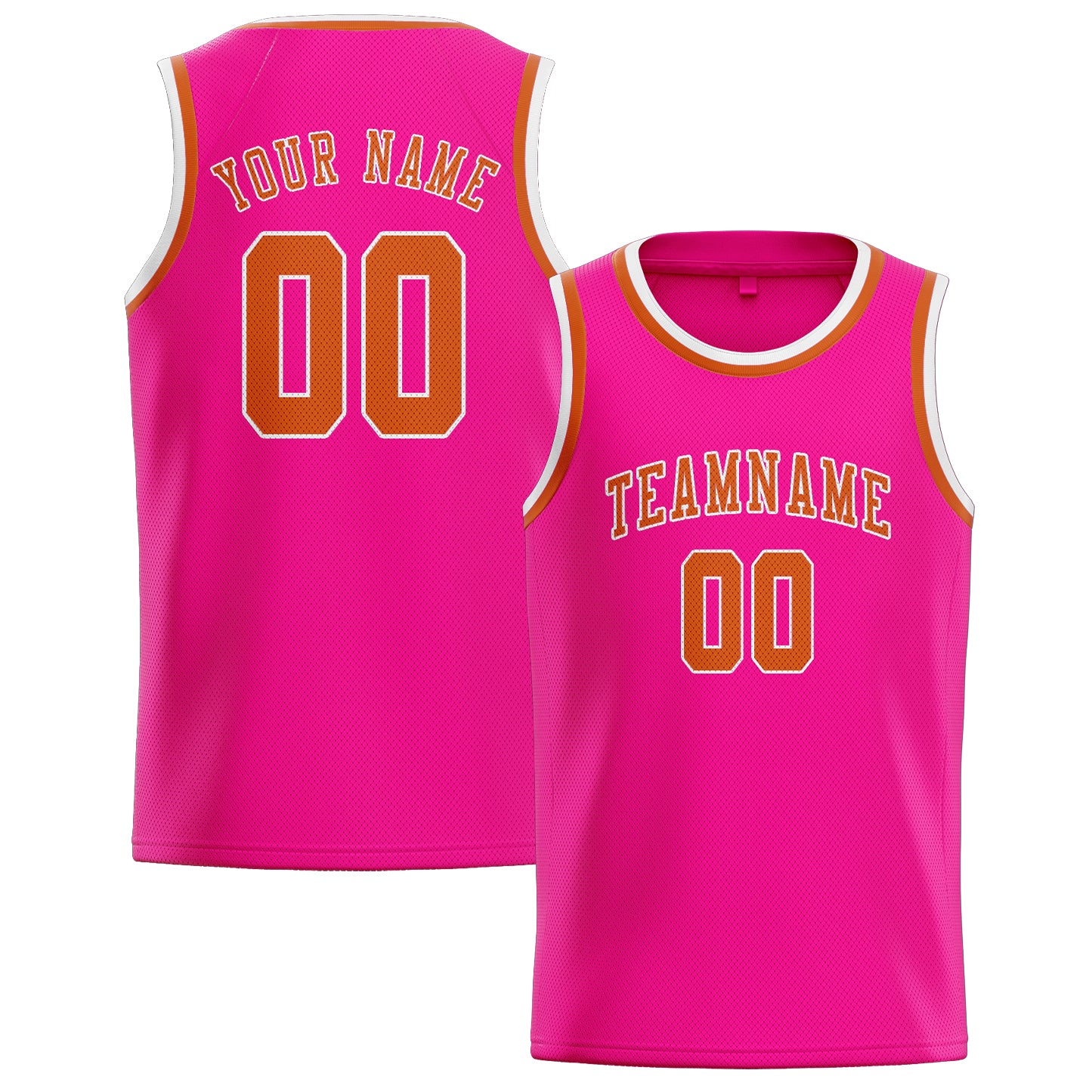 Benutzerdefiniertes Professionelles Rosarot Orange Basketballtrikot