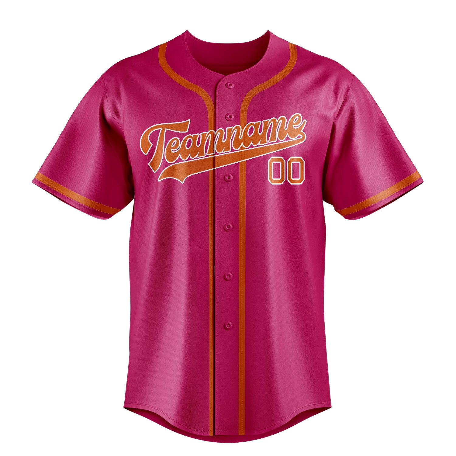 Benutzerdefiniertes Professionelles Rosarot Orange Baseballtrikot